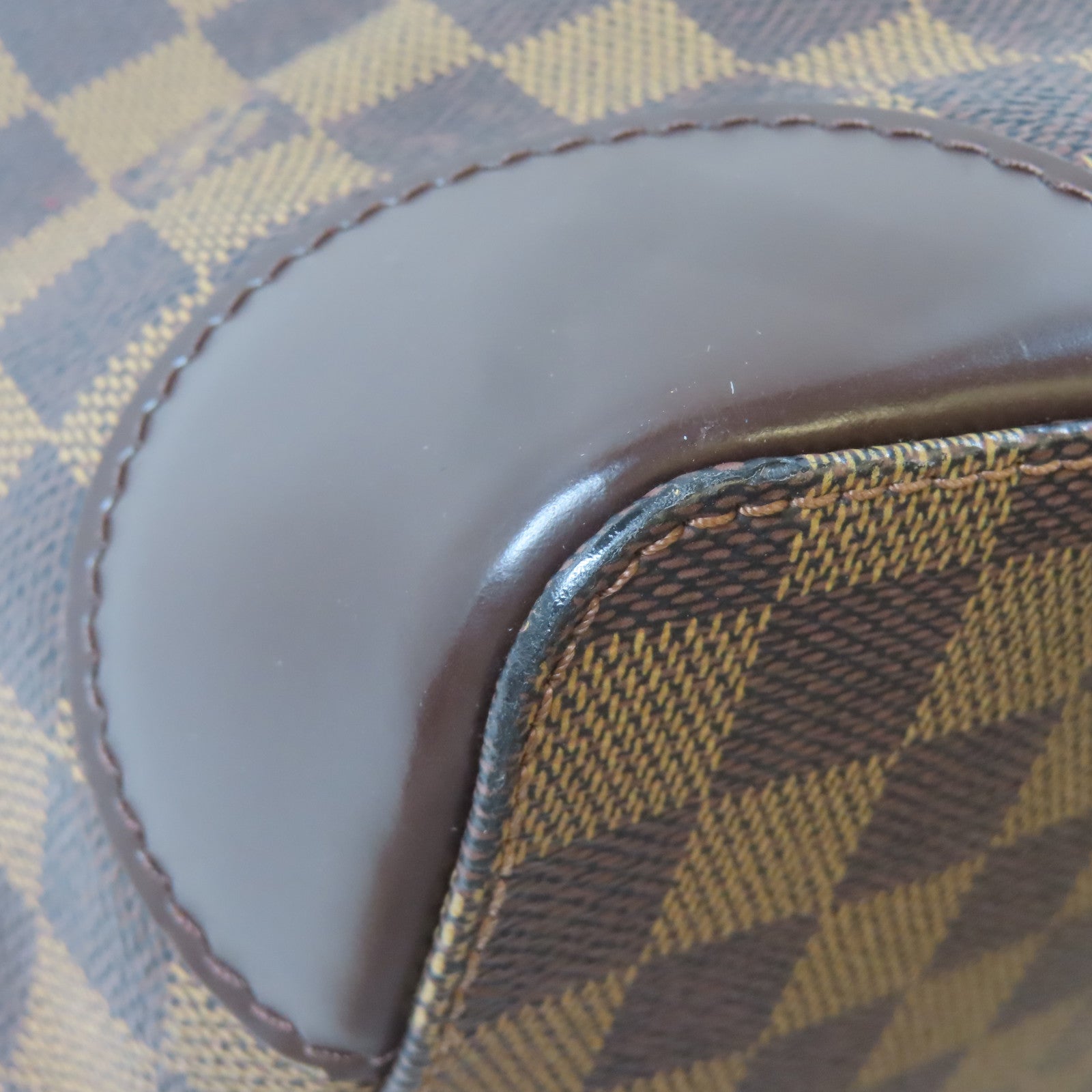 LOUIS VUITTON 【激減優惠】Damier Ebene Hampstead MM金扣肩背袋啡色
