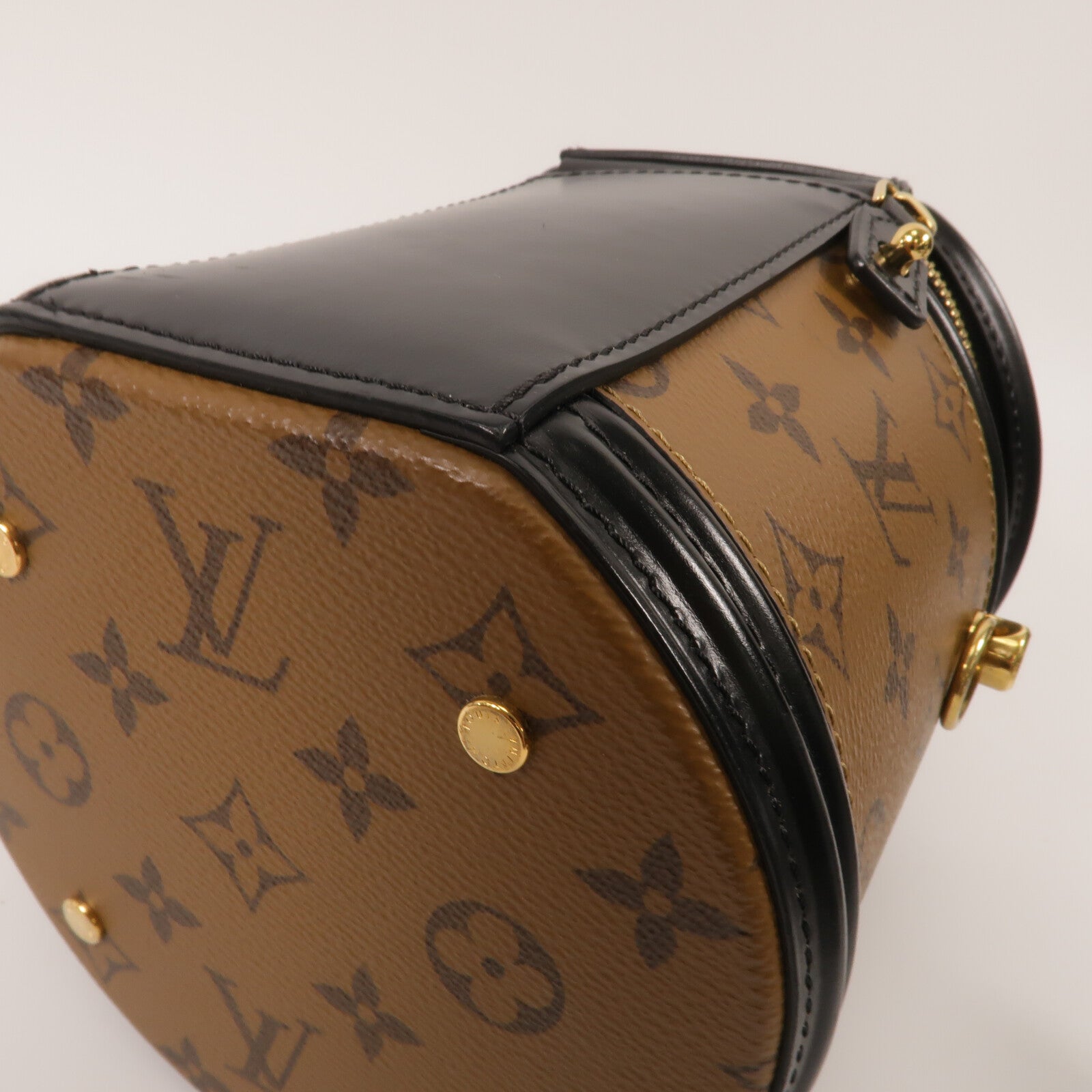 LOUIS VUITTON Monogram Reverse Cannes金扣手挽肩背兩用袋