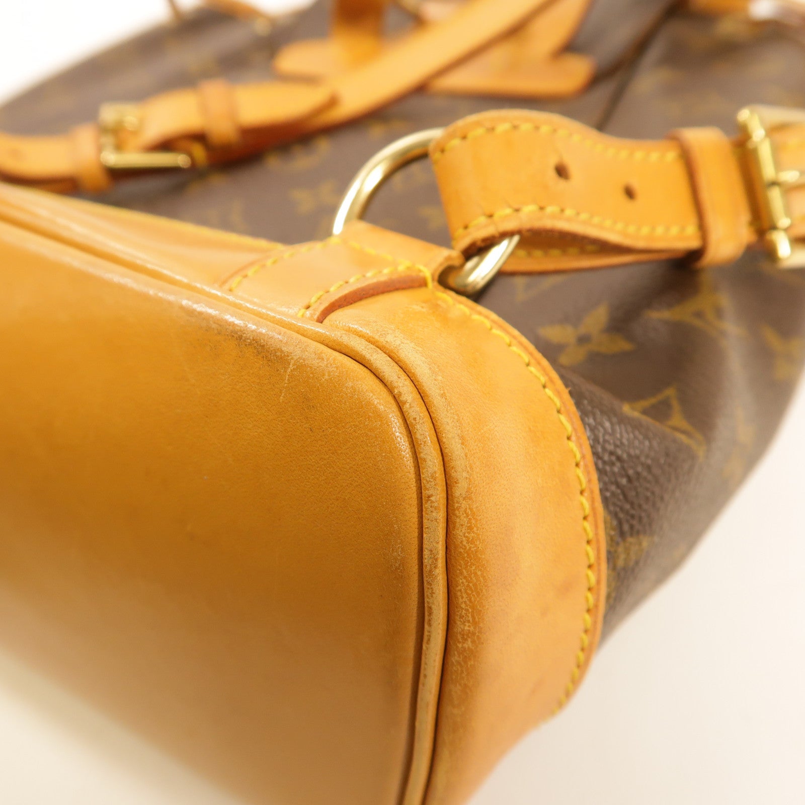 LOUIS VUITTON Monogram Montsouris MM金扣背包啡色