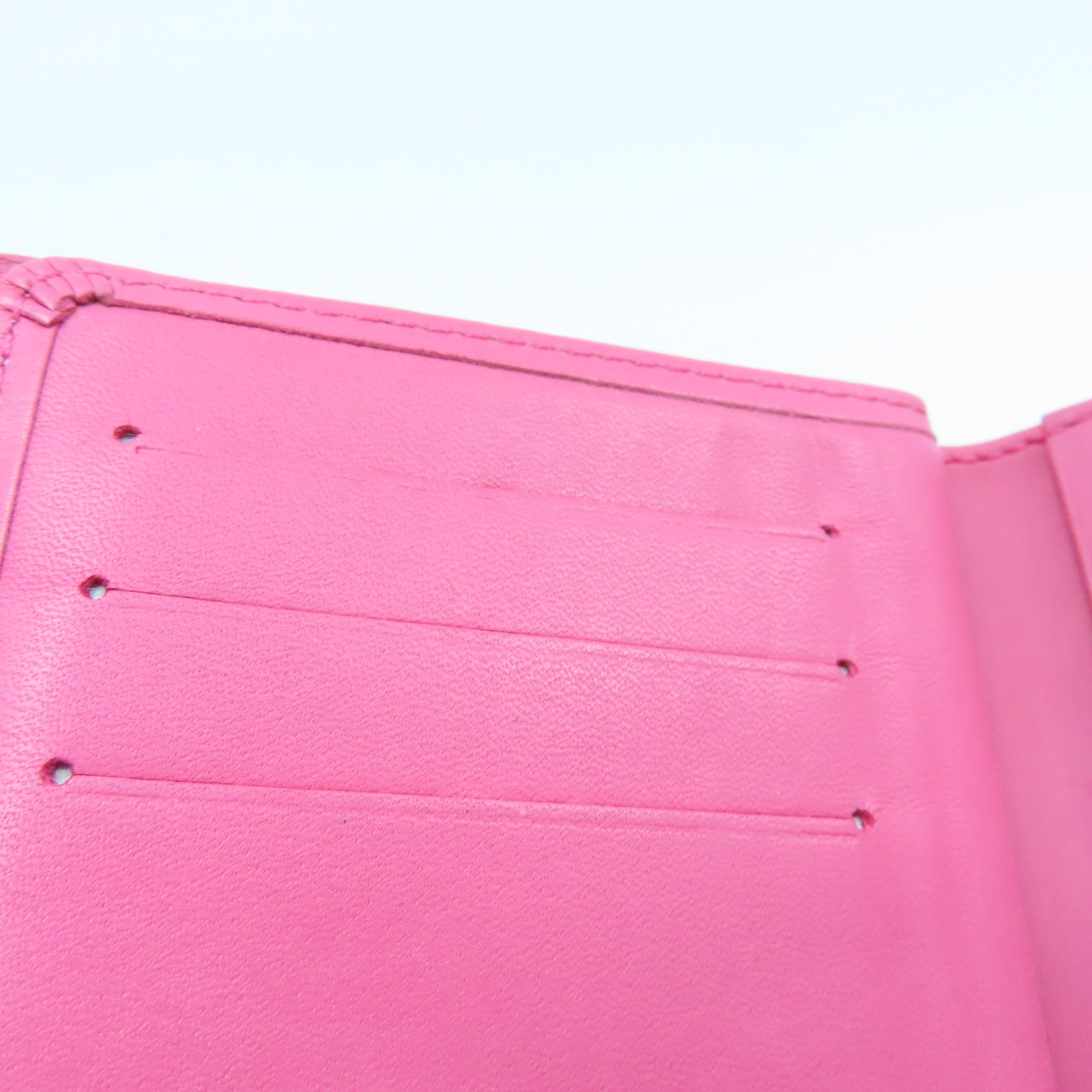 LOUIS VUITTON Vernis Wallet gold buckle wallet pink