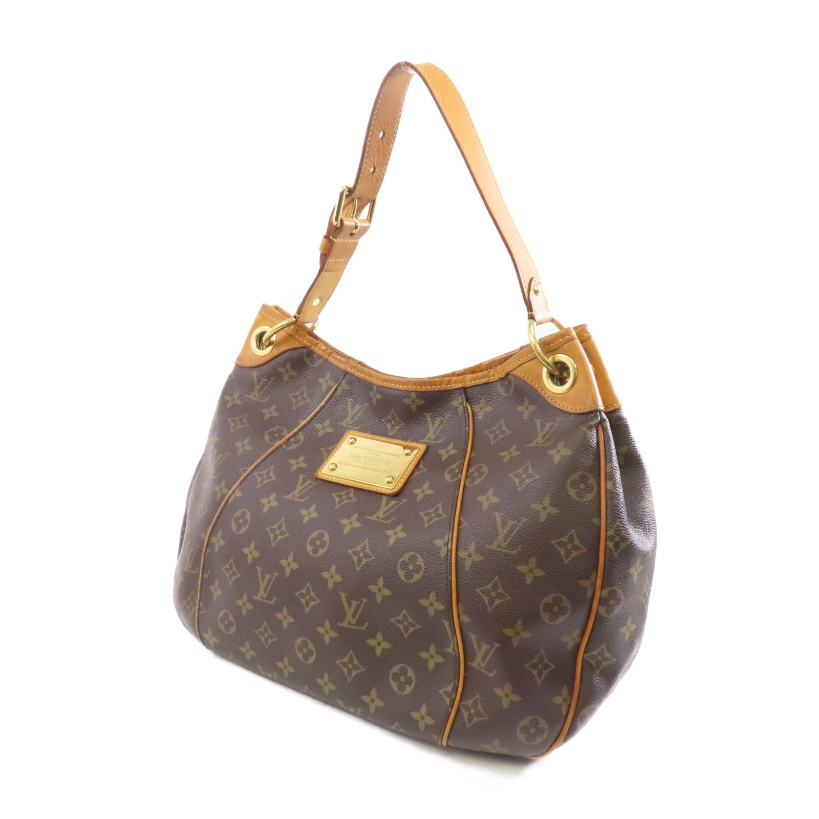 LOUIS VUITTON Monogram Galliera PM金扣肩背袋棕色