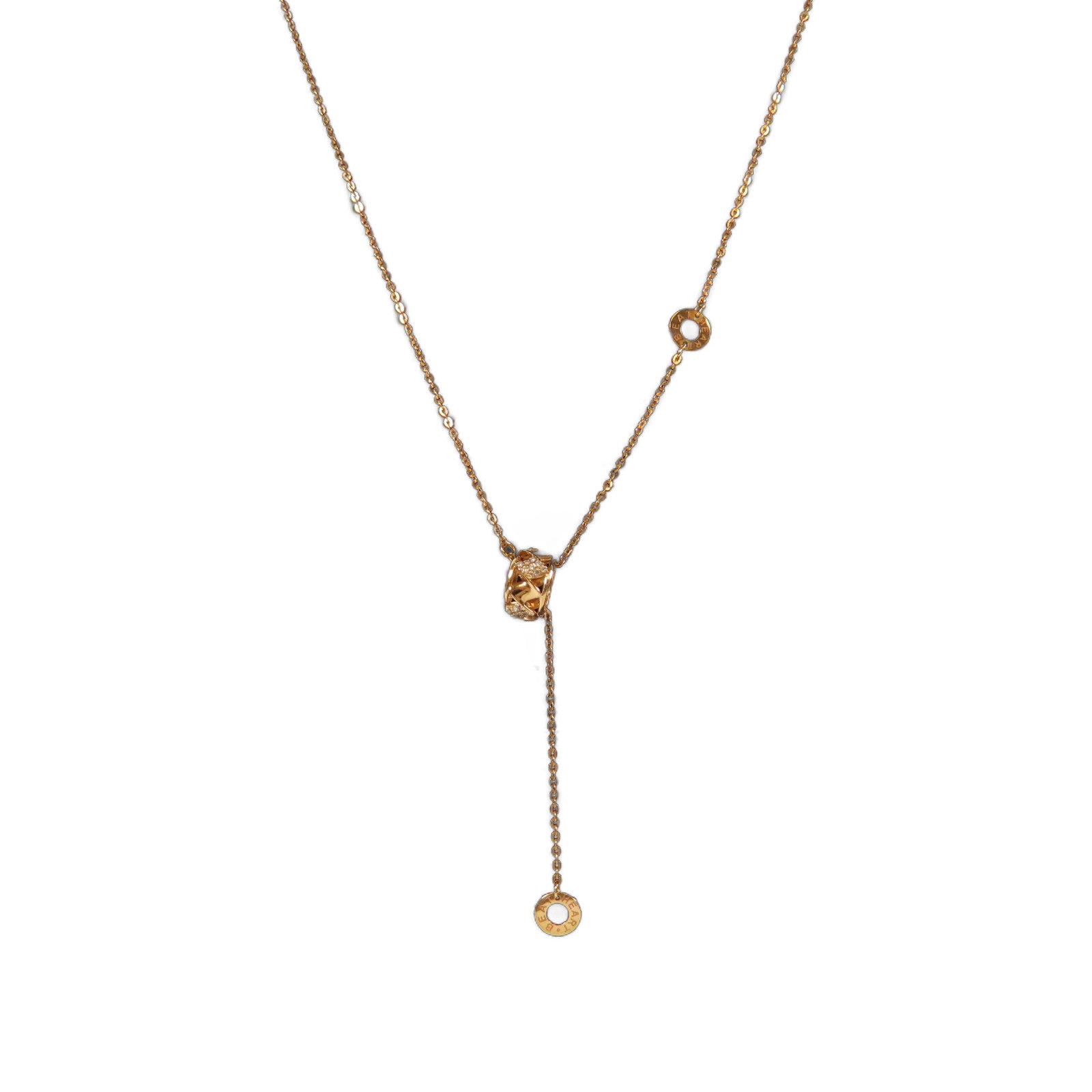 JEWELRY 18K玫瑰金1.6g Diamond Necklace鑽石項鍊#44cm