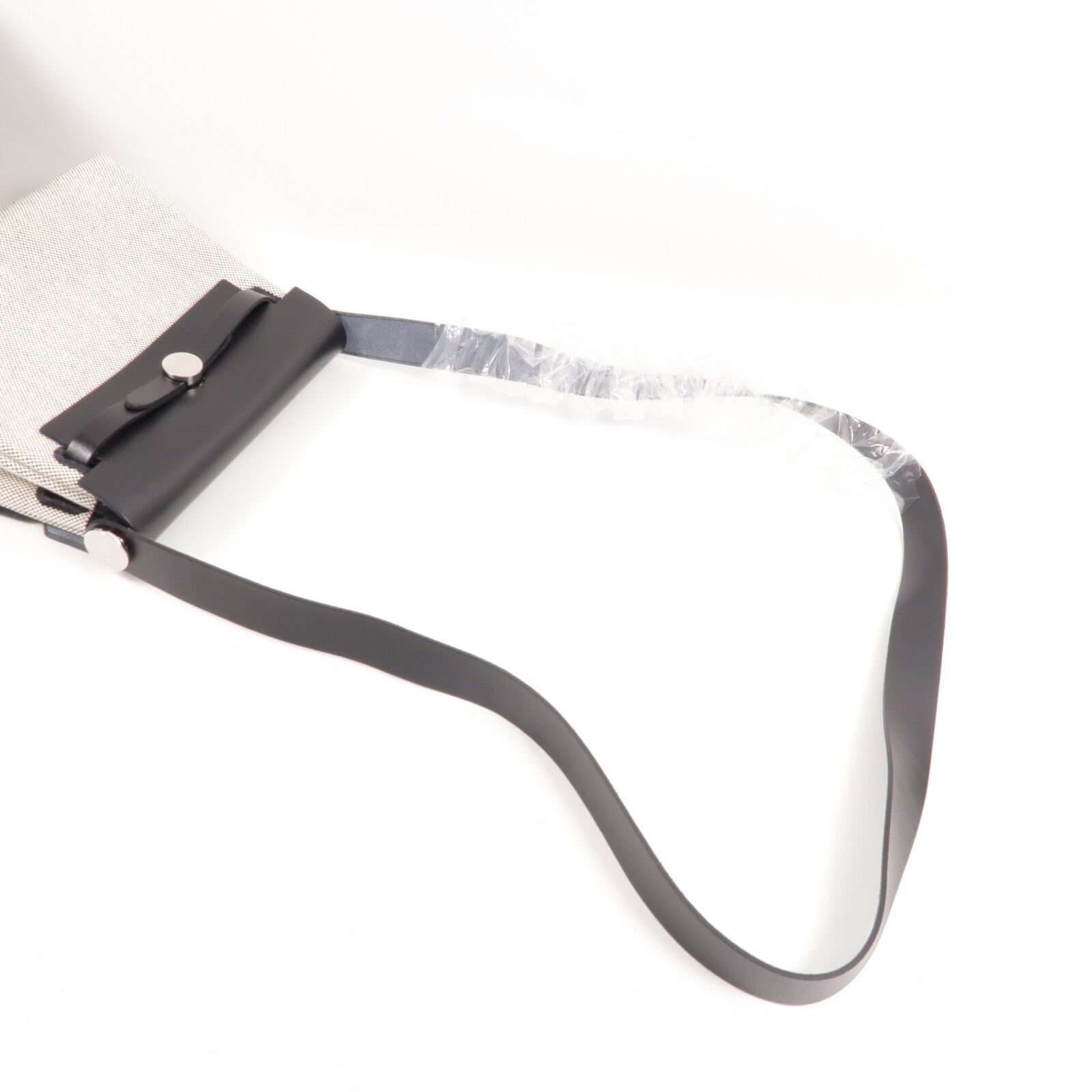 HERMES 帆布/皮革Mini Herbag肩背袋Noir
