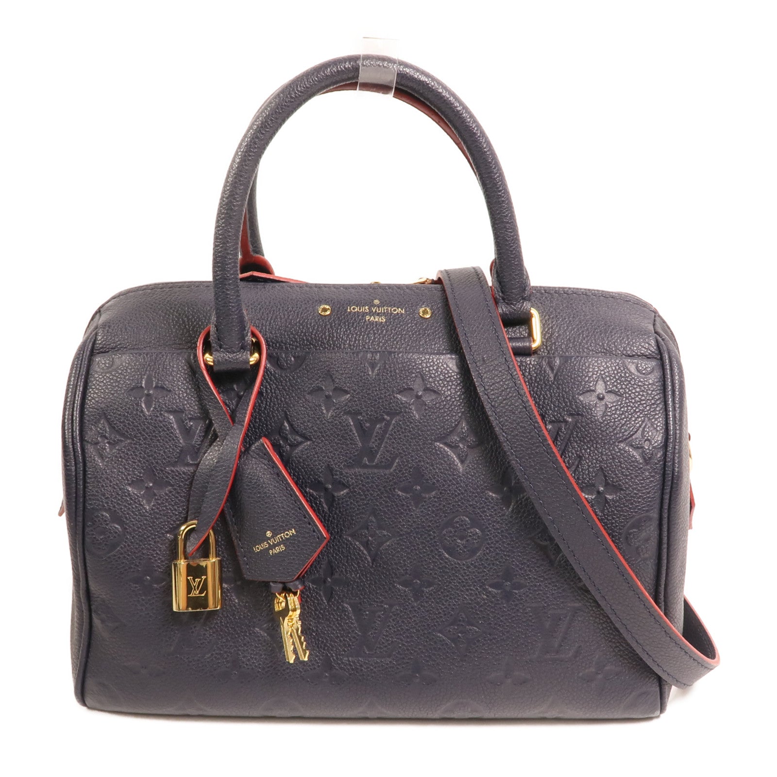 LOUIS VUITTON Monogram Empreinte Speedy Bandouliere 25金扣手挽肩背兩用袋