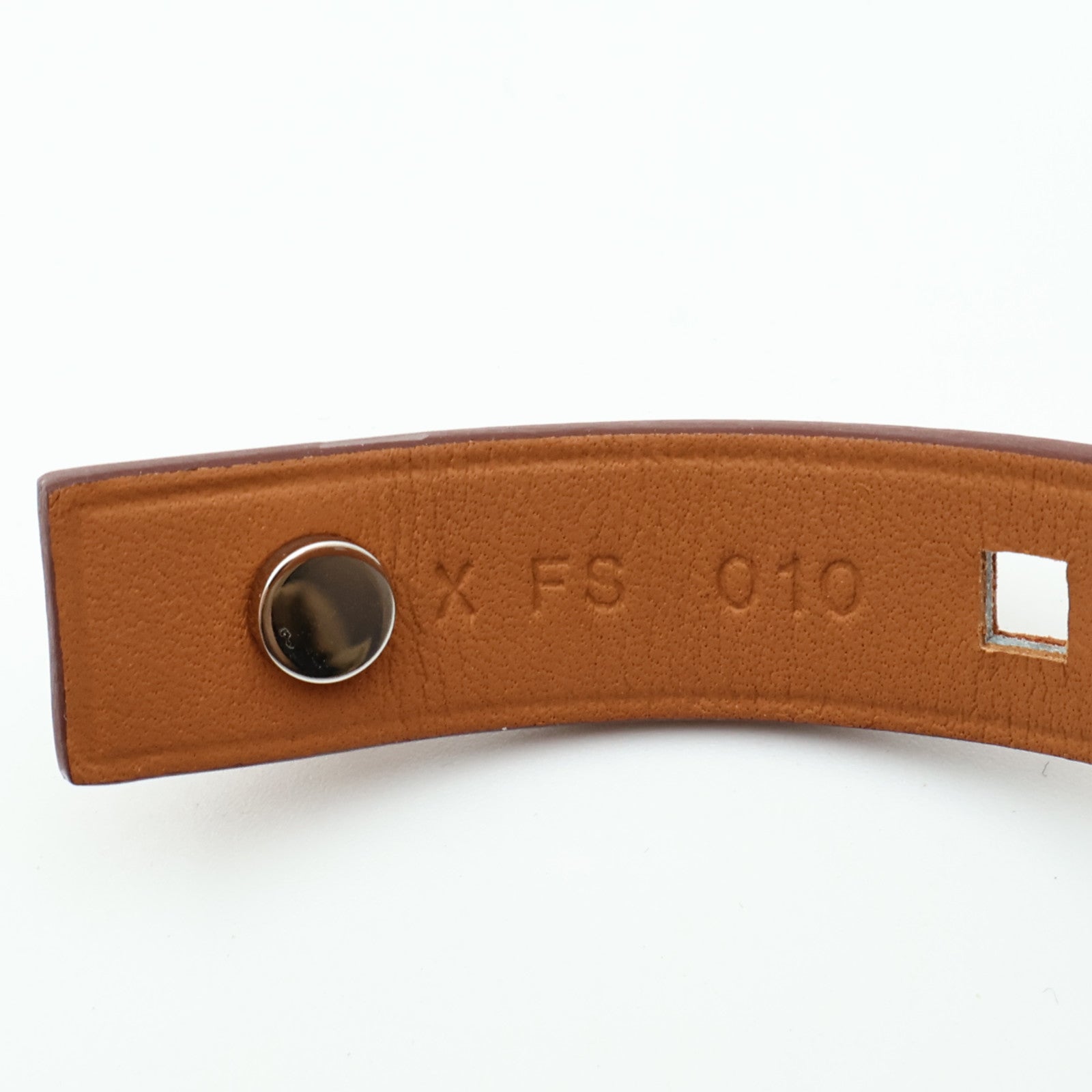 HERMES 【激減優惠】Swift皮革Mini Dog Bracelet銀扣手鏈