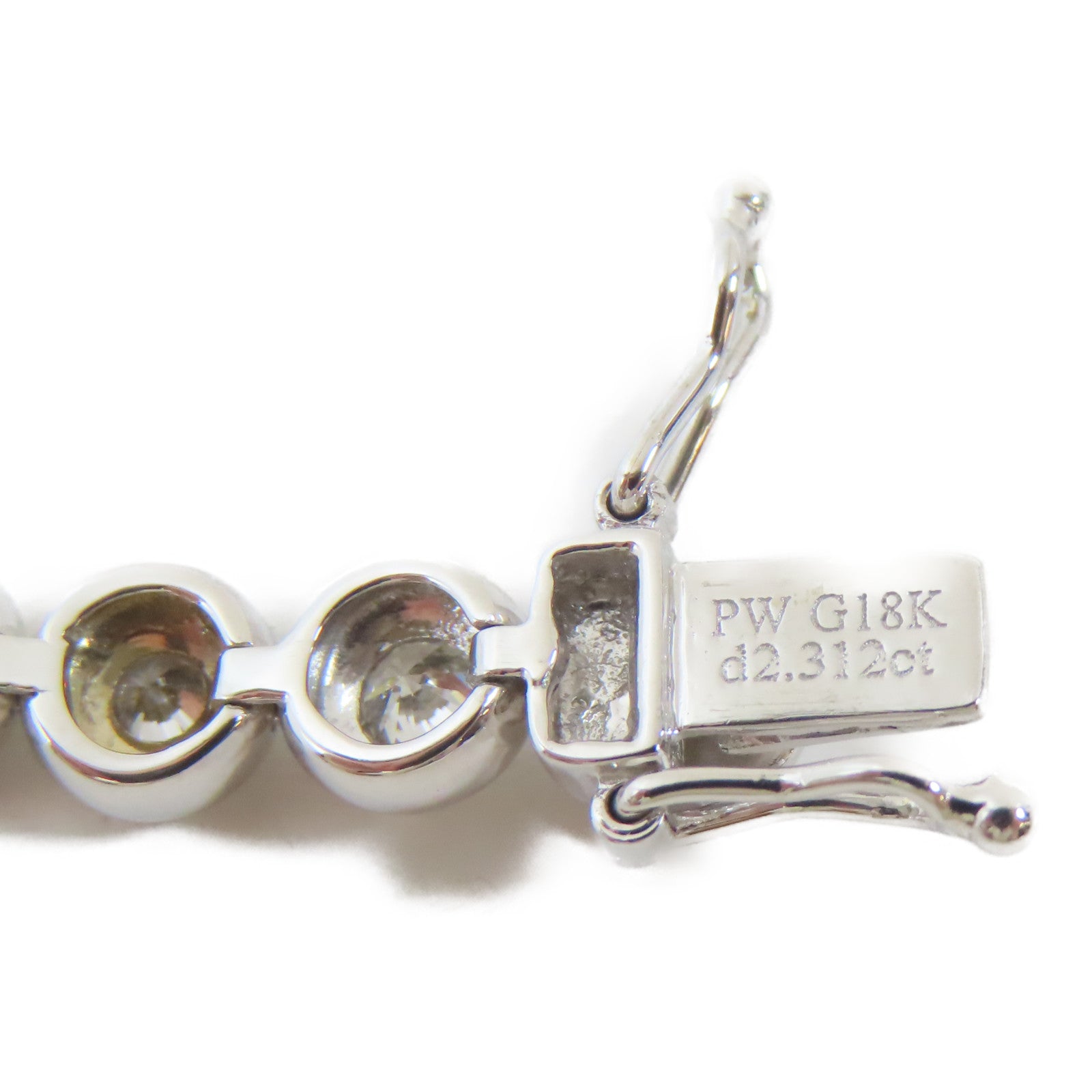 JEWELRY 18K白金Diamond Bracelet2.312ct鑽石手鏈#16.5cm