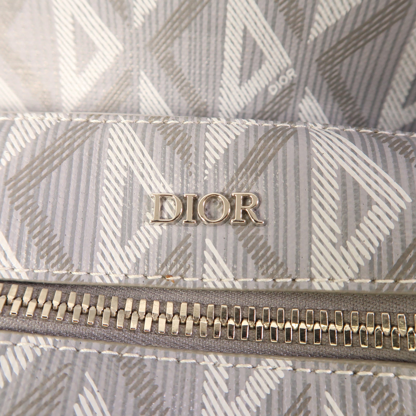 Dior 塗層帆布Riger銀扣背包