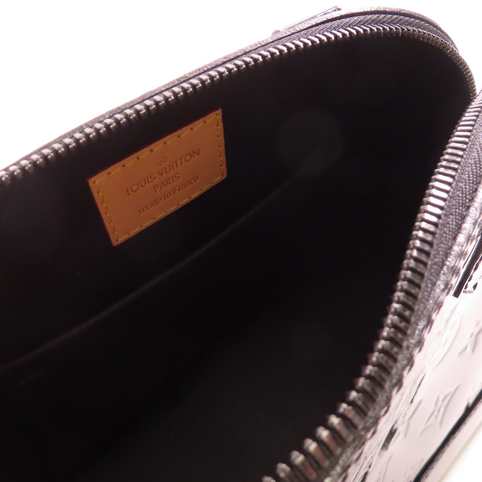 LOUIS VUITTON Monogram Vernis Alma BB銀扣手挽肩背兩用袋