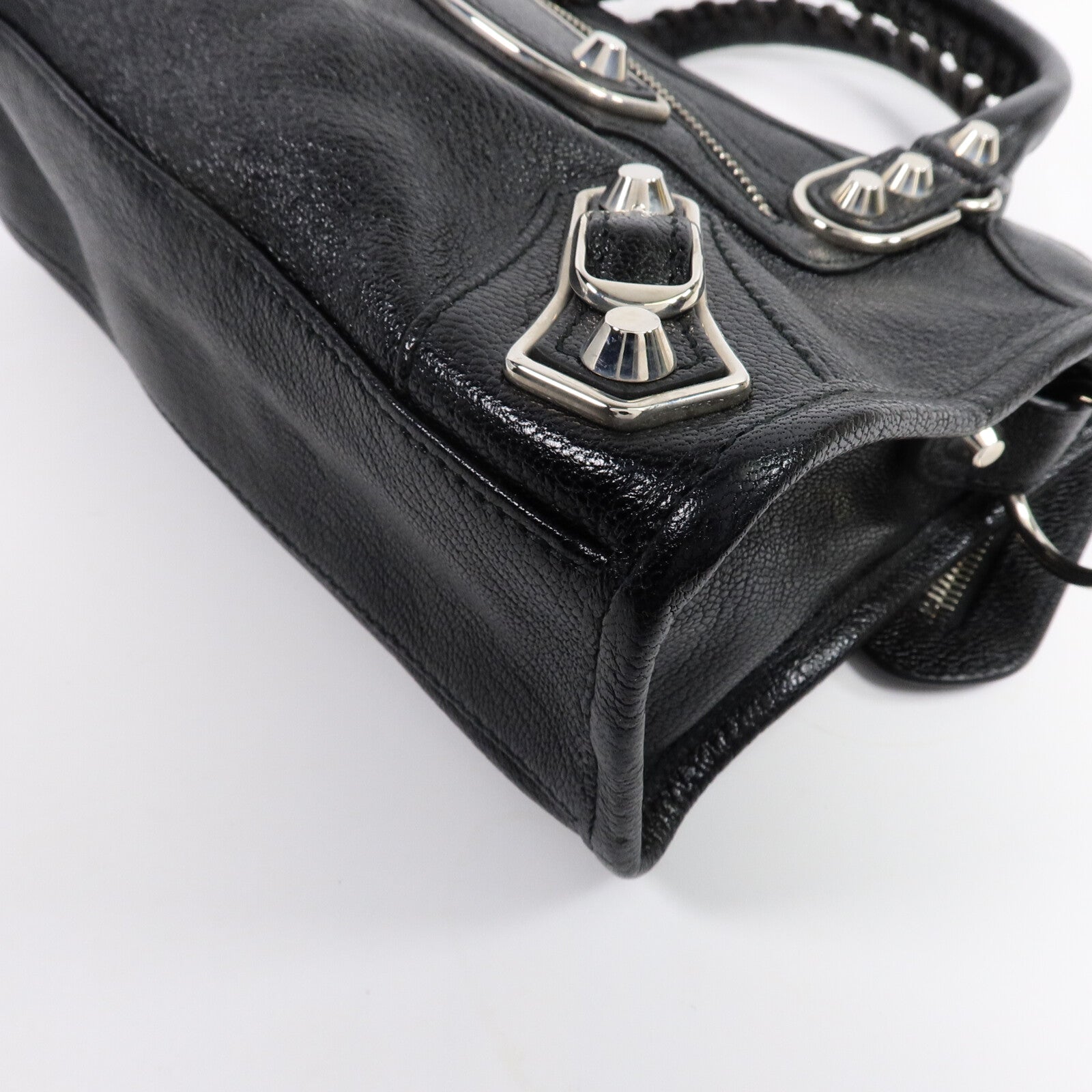 BALENCIAGA 牛皮皮革Mini City手挽肩背兩用袋
