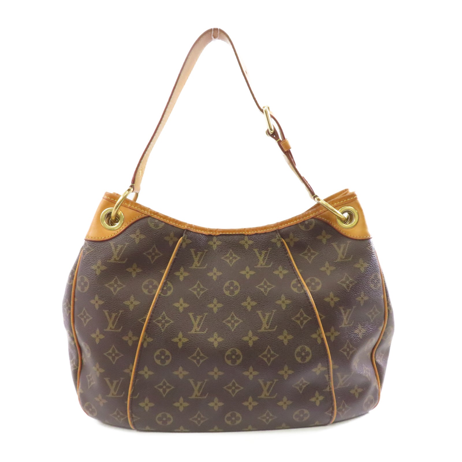 LOUIS VUITTON Monogram Galliera PM金扣肩背袋棕色
