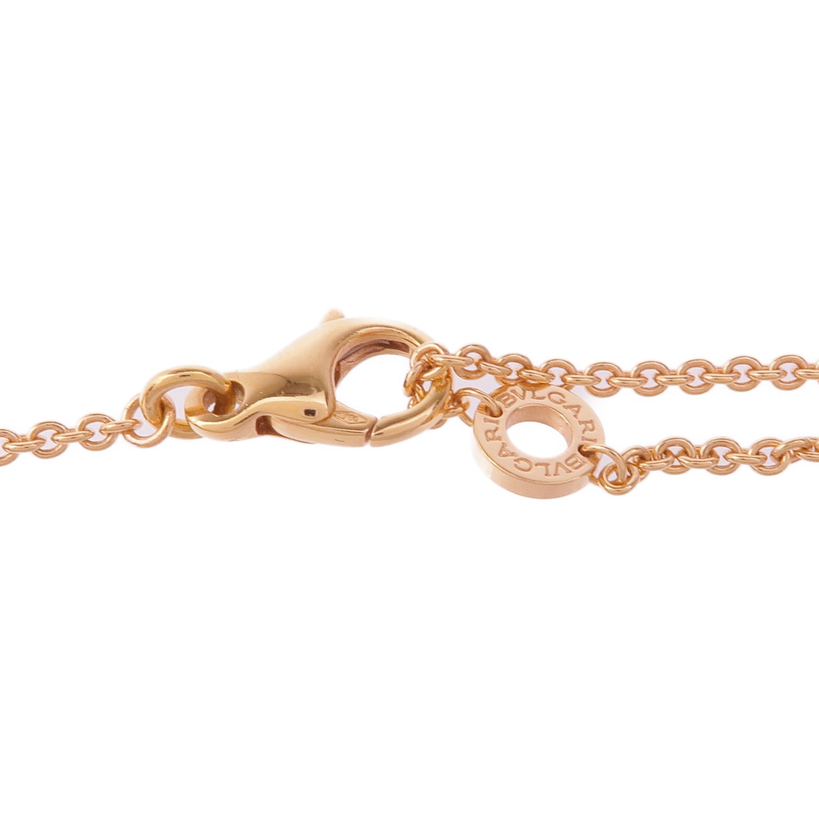 BVLGARI 18K玫瑰金Bvlgari Bvlgari Necklace Green翡翠/鑽石項鍊