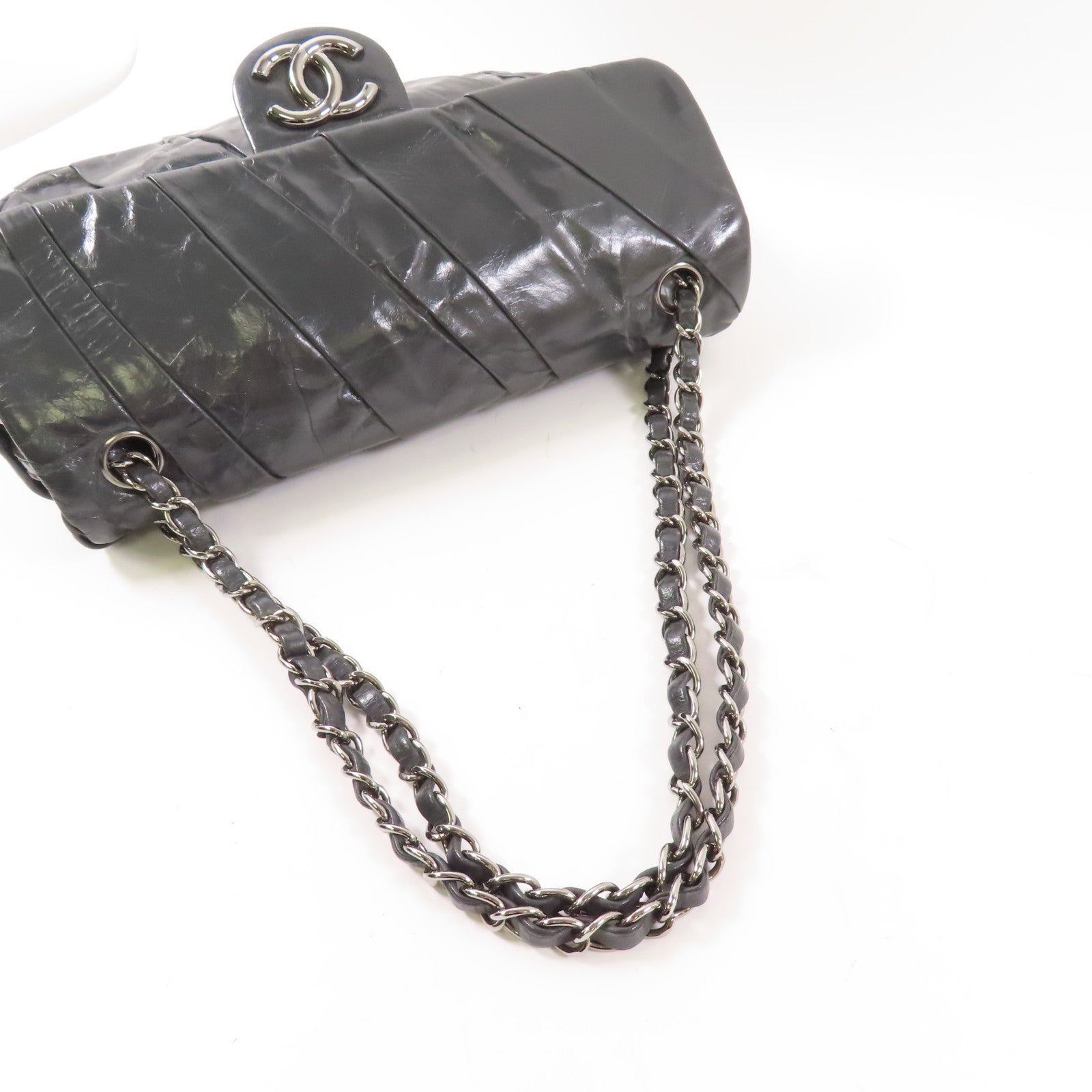 CHANEL 皮革Chain Shoulder Bag銀扣肩背袋