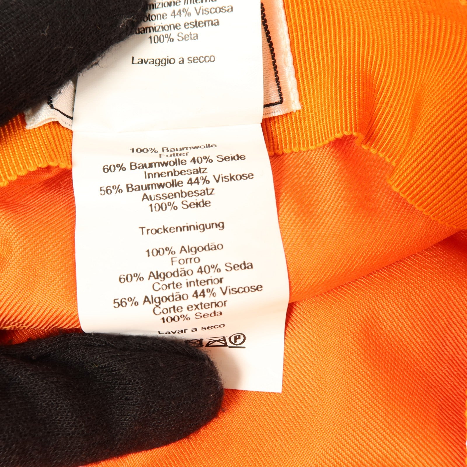 HERMES 棉質Deauville Glenan Cap帽子Orange