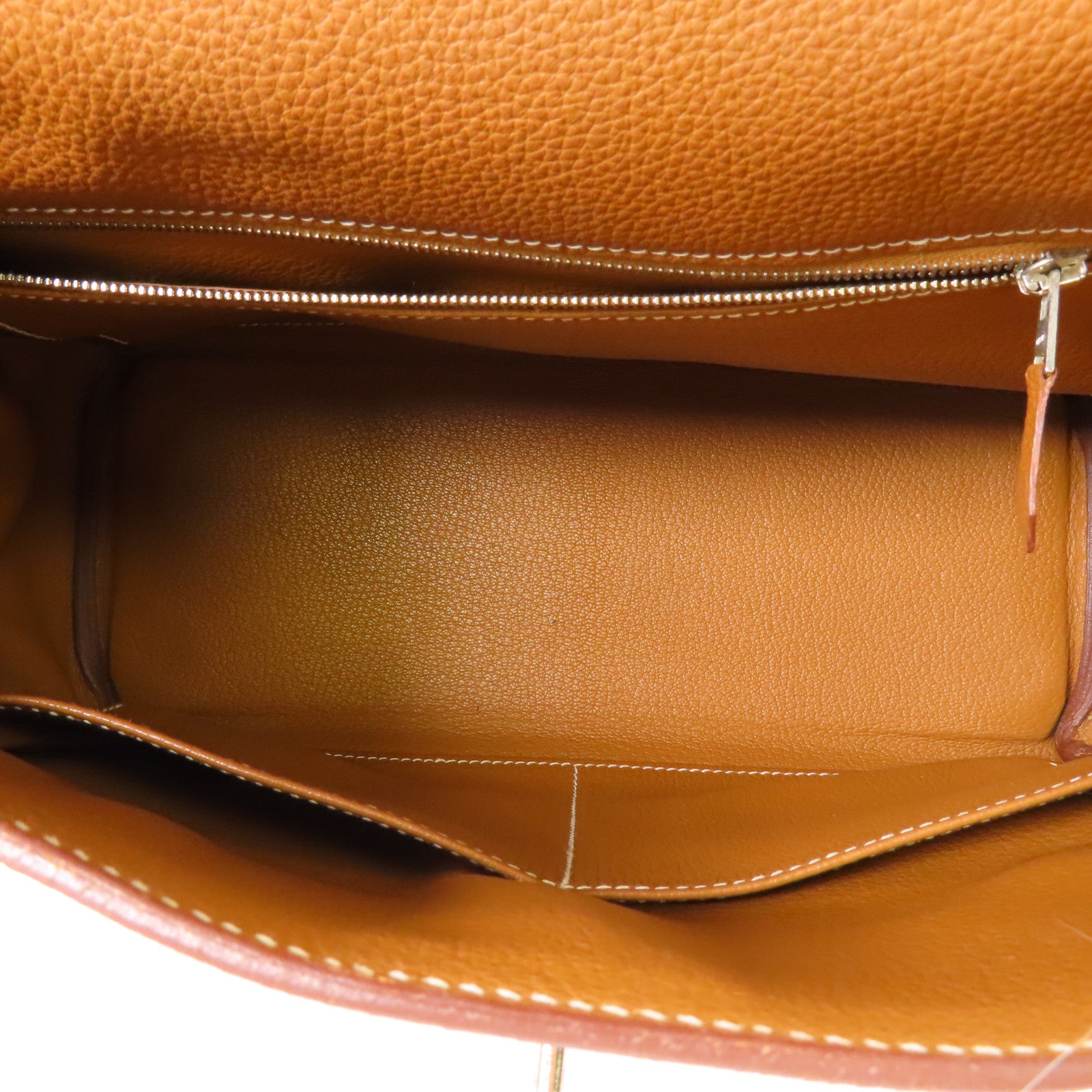 HERMES Togo皮革Kelly 28銀扣手挽肩背兩用袋Gold