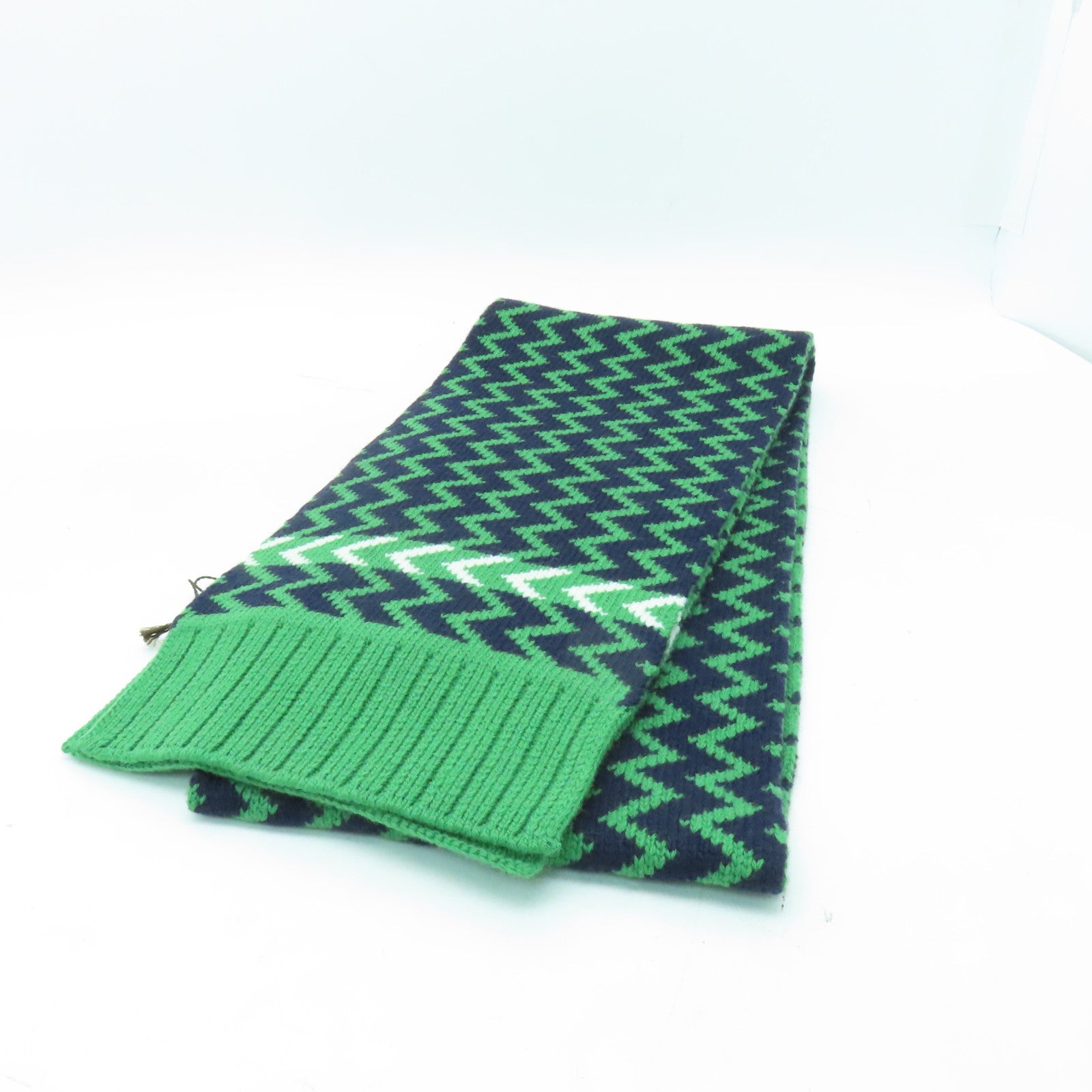 GUCCI 【激減優惠】羊毛Scarf 20x180cm頸巾綠色/深藍色