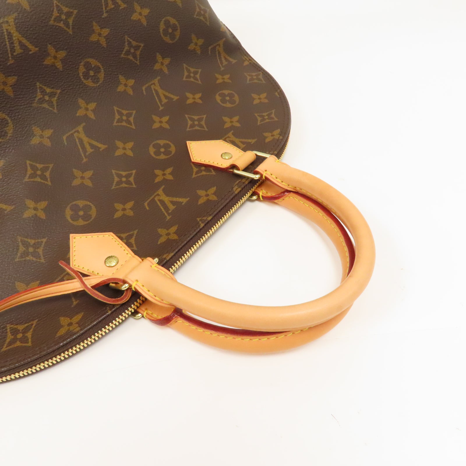 LOUIS VUITTON Monogram Alma金扣手挽袋啡色