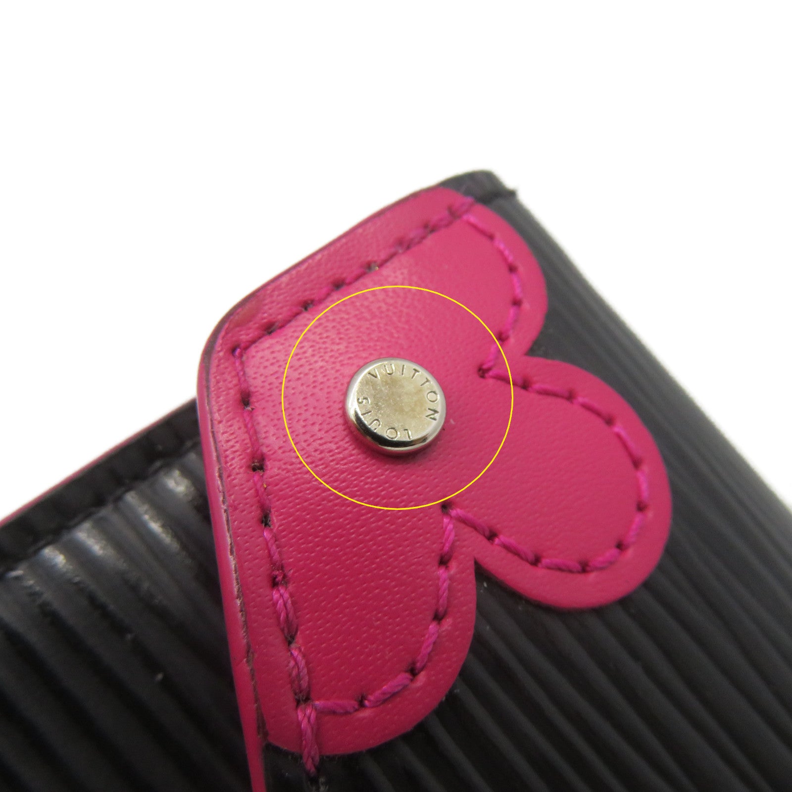 LOUIS VUITTON Epi Victorine Small Wallet短钱包黑色/粉红色