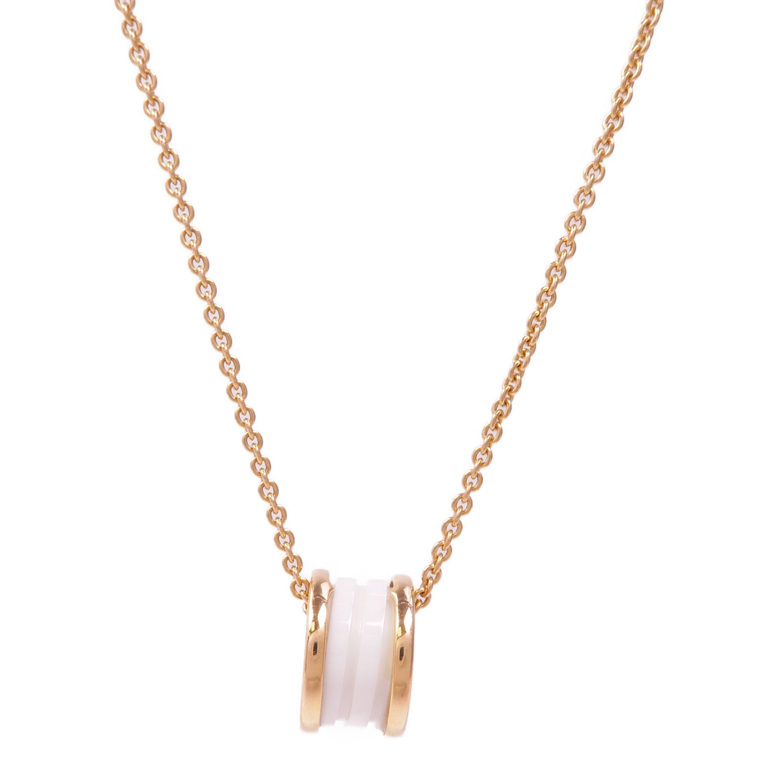 BVLGARI 18K玫瑰金/陶瓷B-Zero1 Necklace項鍊