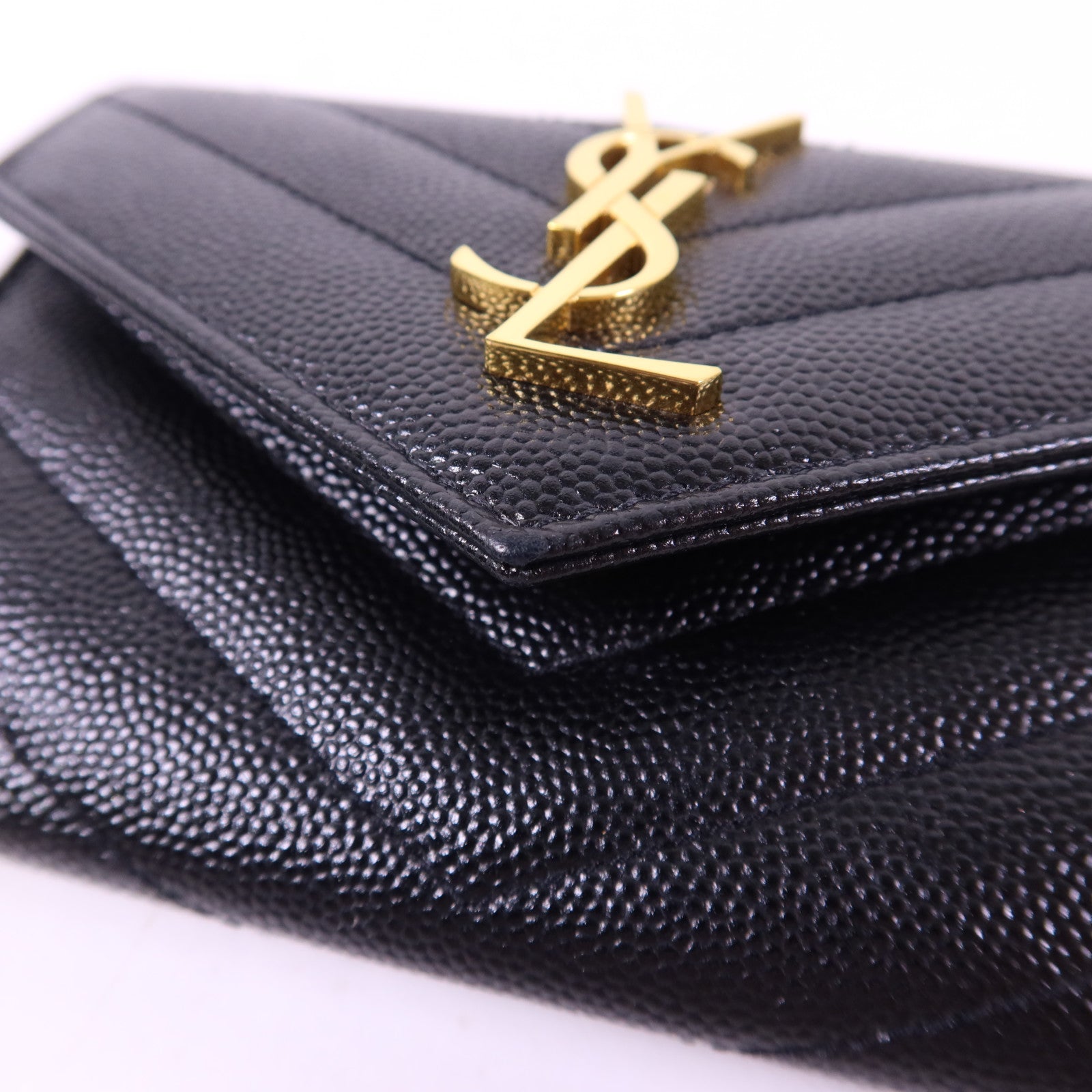 SAINT LAURENT 牛皮皮革Card Case金扣卡片套