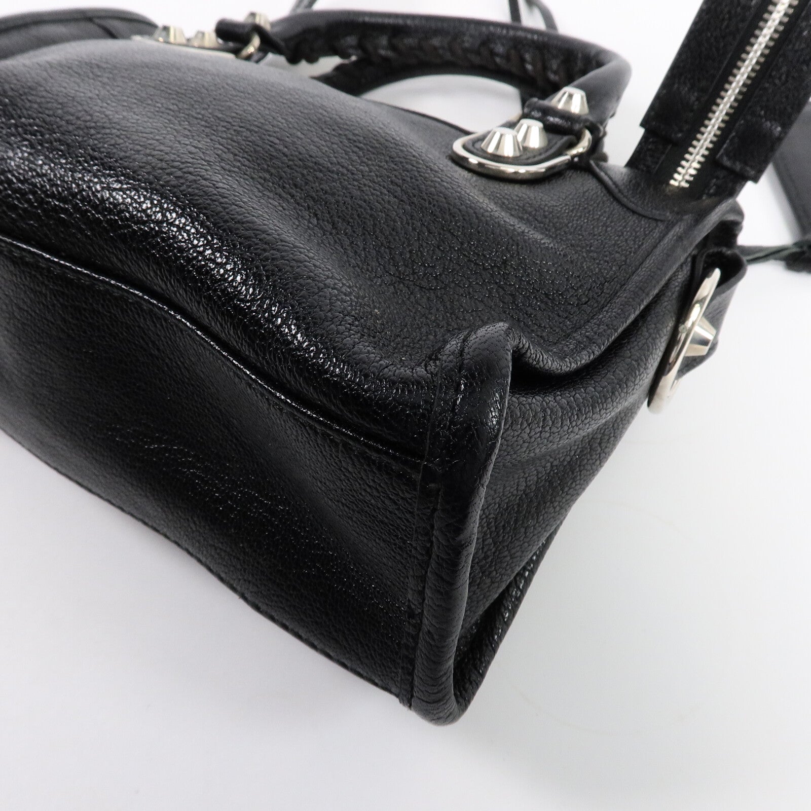 BALENCIAGA 牛皮皮革Mini City手挽肩背兩用袋