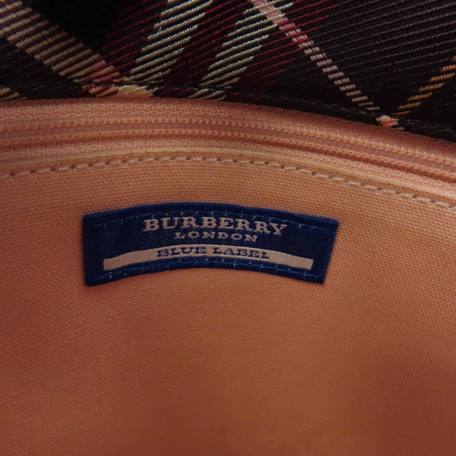 BURBERRY BLUE LABEL 帆布Shoulder Bag銀扣肩背袋紅色/啡色