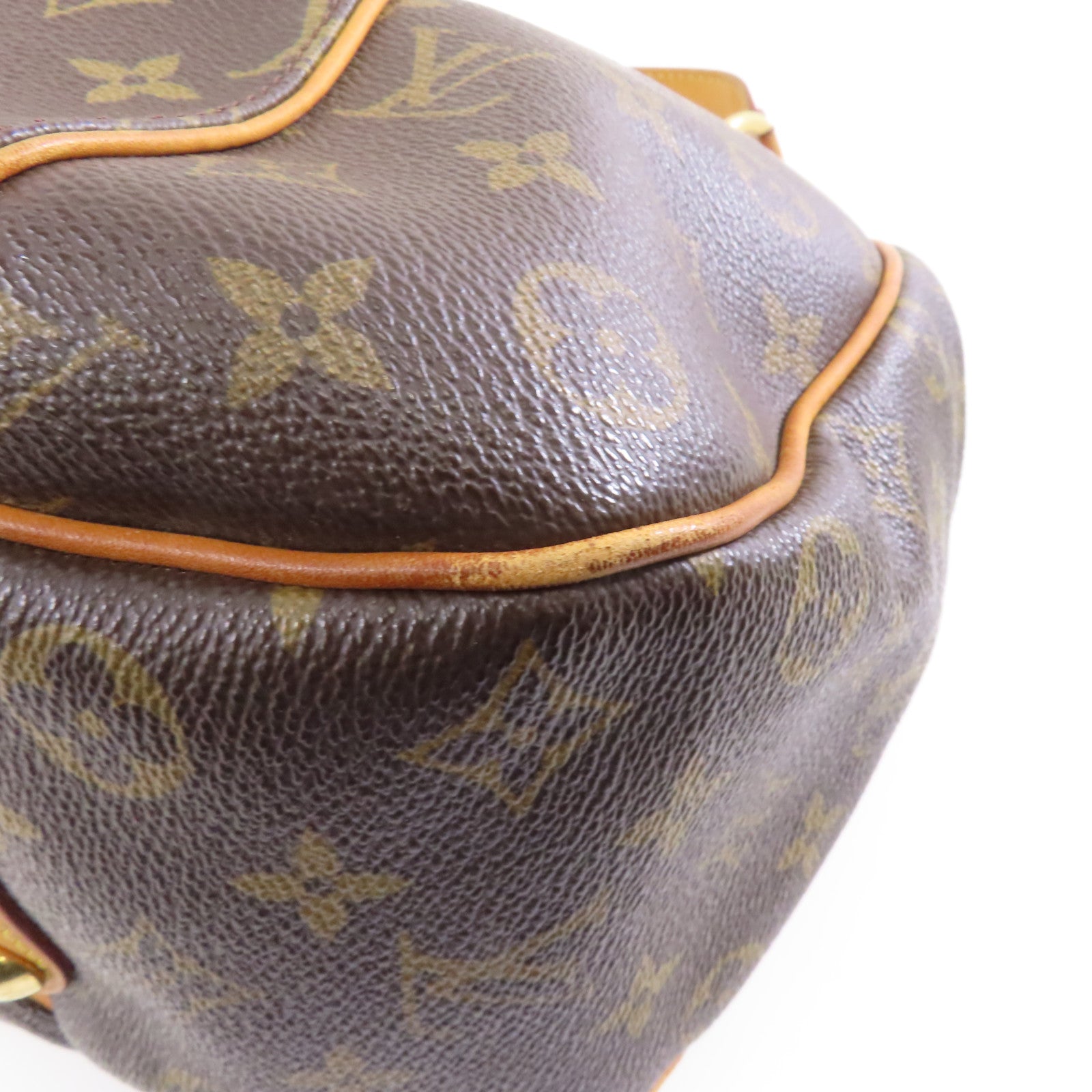 LOUIS VUITTON Monogram Galliera PM金扣肩背袋棕色