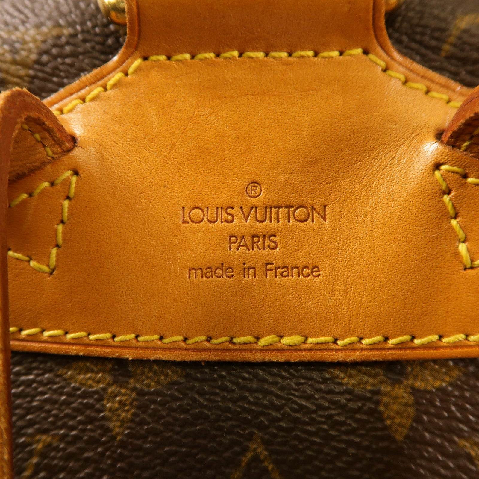 LOUIS VUITTON Monogram Montsouris MM金扣背包啡色