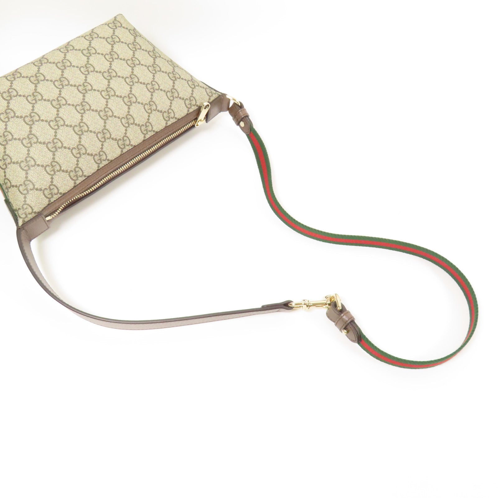 GUCCI GG GHW Ophidia Mini Bag Shoulder Bag Coated Canvas Brown/Beige