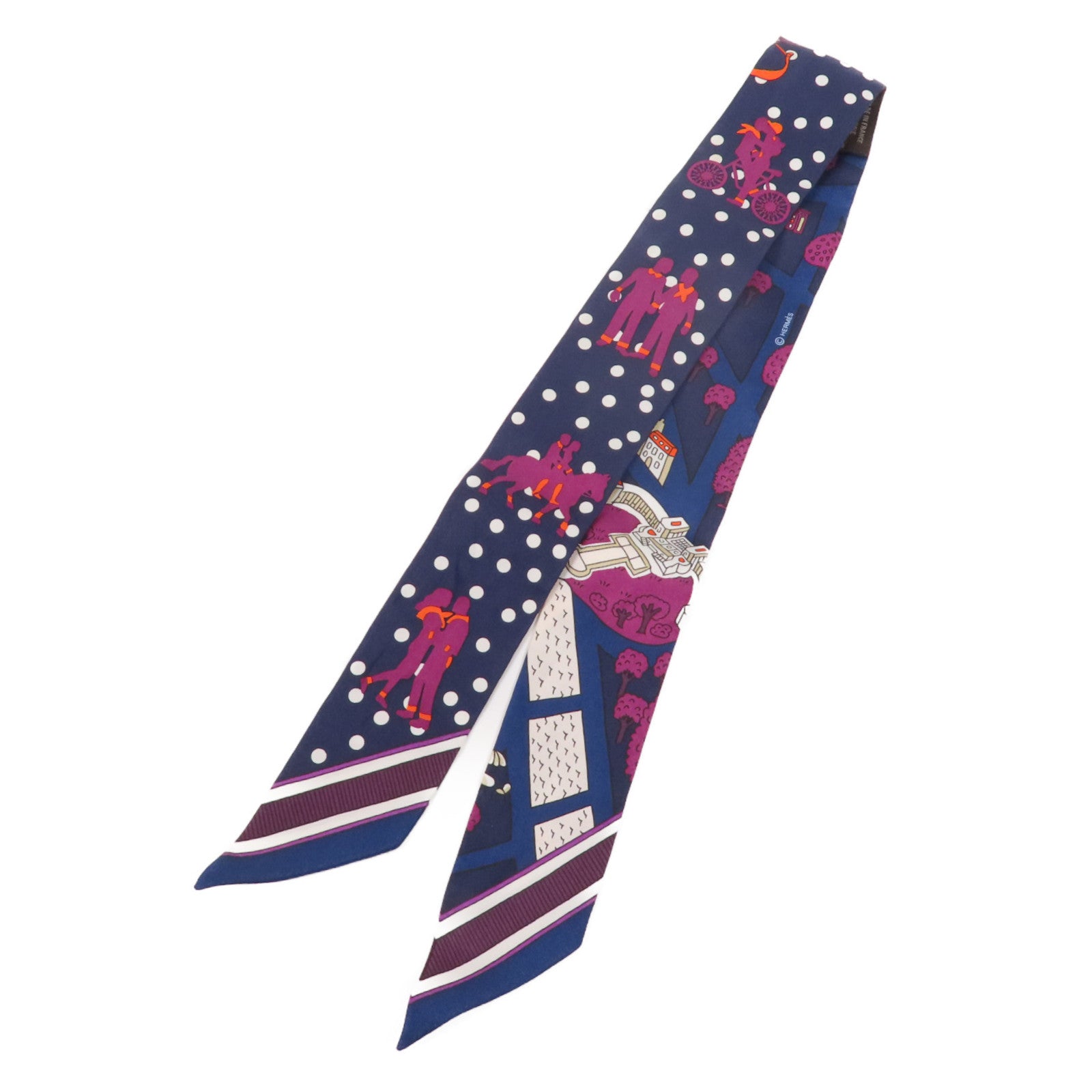 HERMES 絲質Twilly絲巾