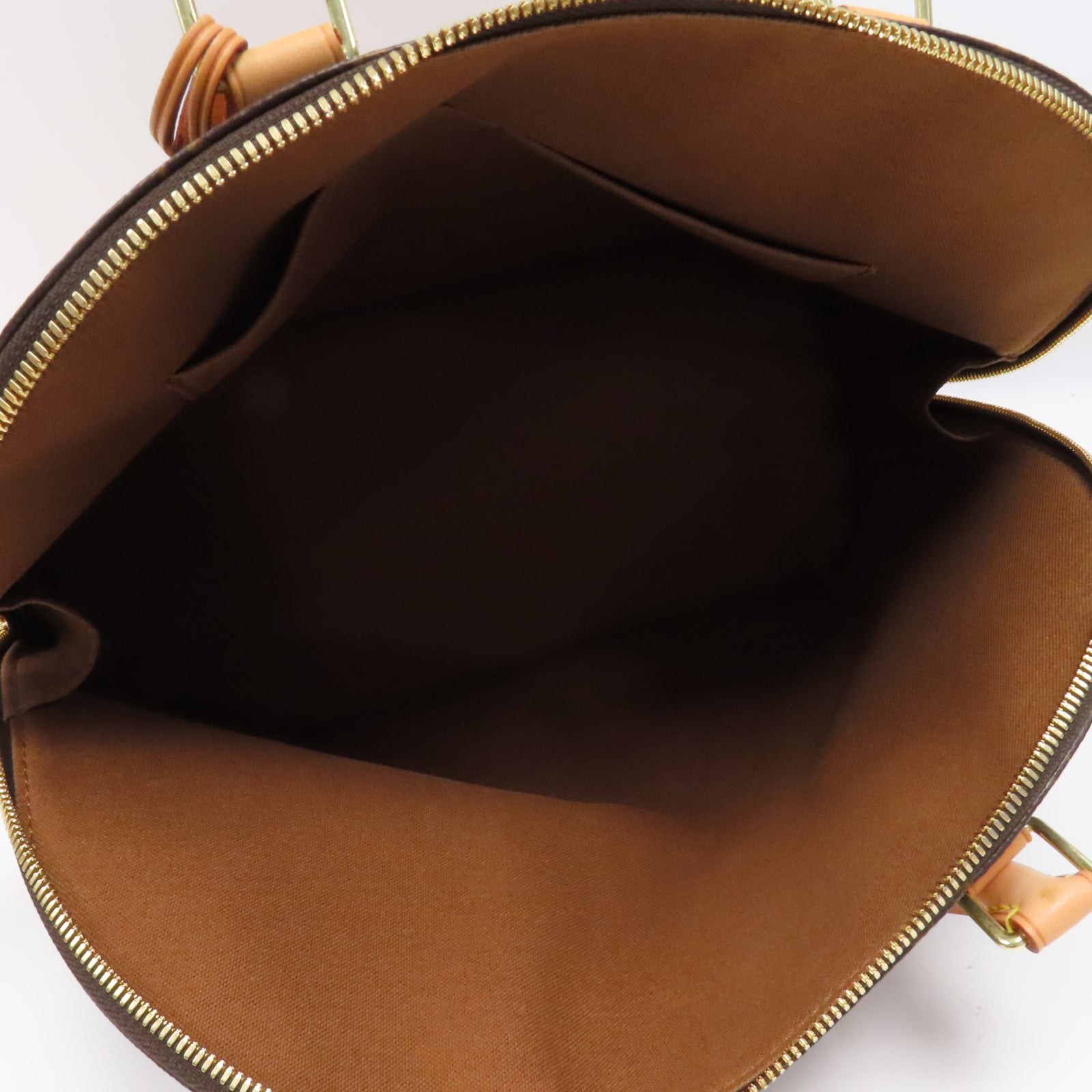 LOUIS VUITTON Monogram Alma金扣手挽袋啡色