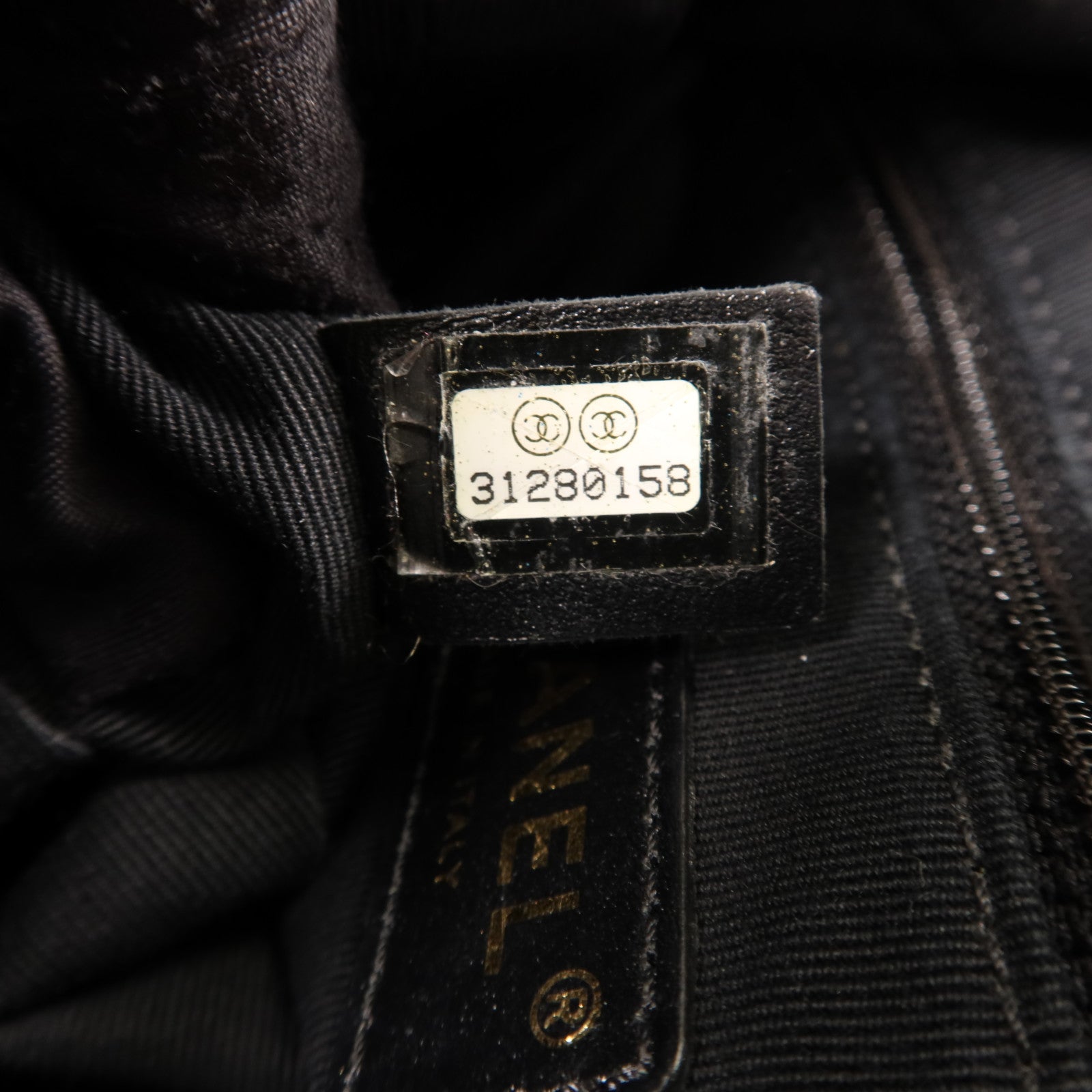 CHANEL 羊皮皮革/珍珠Pearl Bucket Bag金扣鏈帶肩背袋