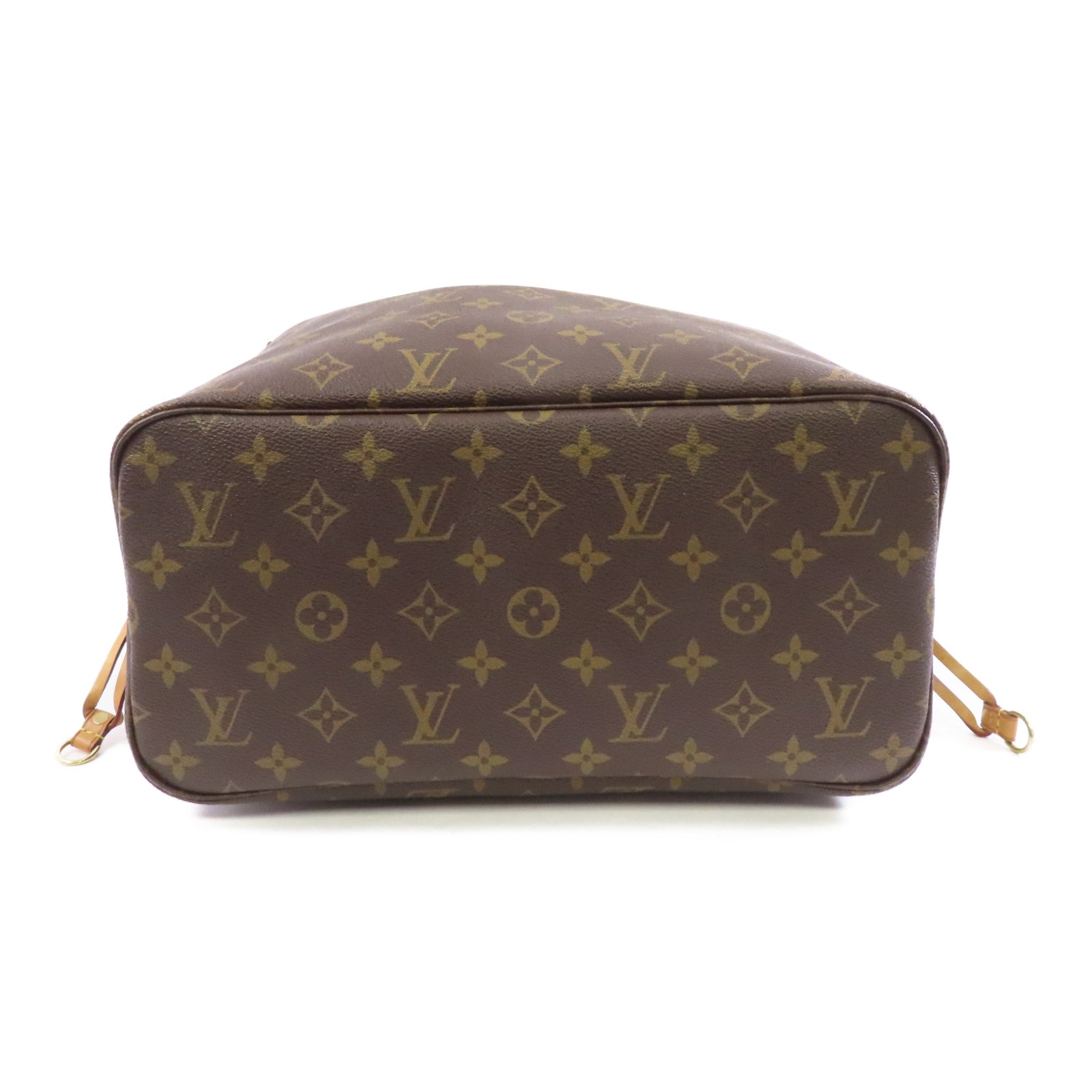 LOUIS VUITTON Monogram Neverfull MM金扣肩背袋啡色