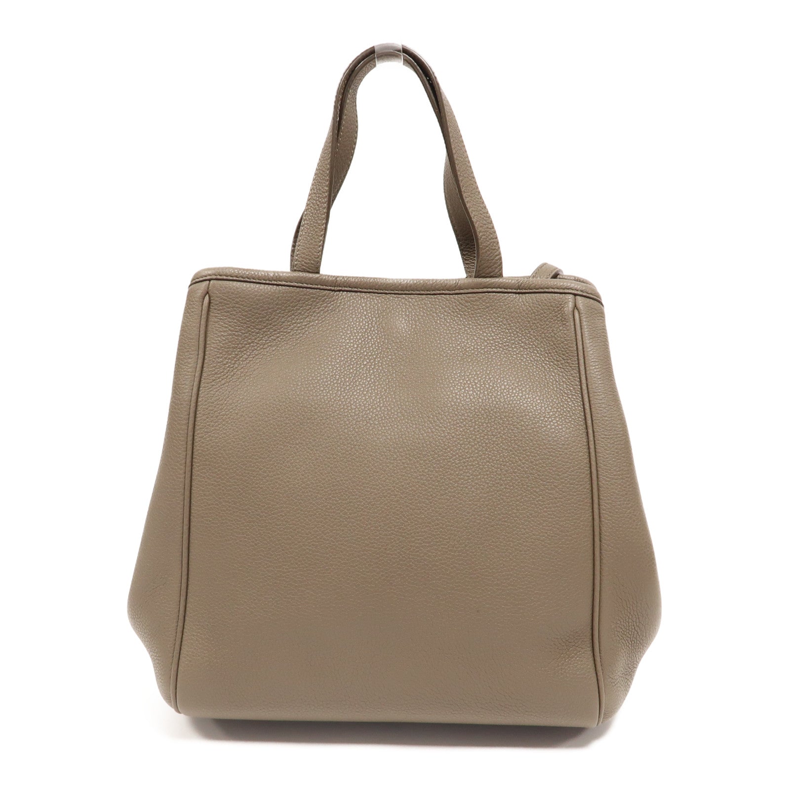 CELINE 牛皮皮革2 Way Shoulder金扣手挽肩背兩用袋灰色