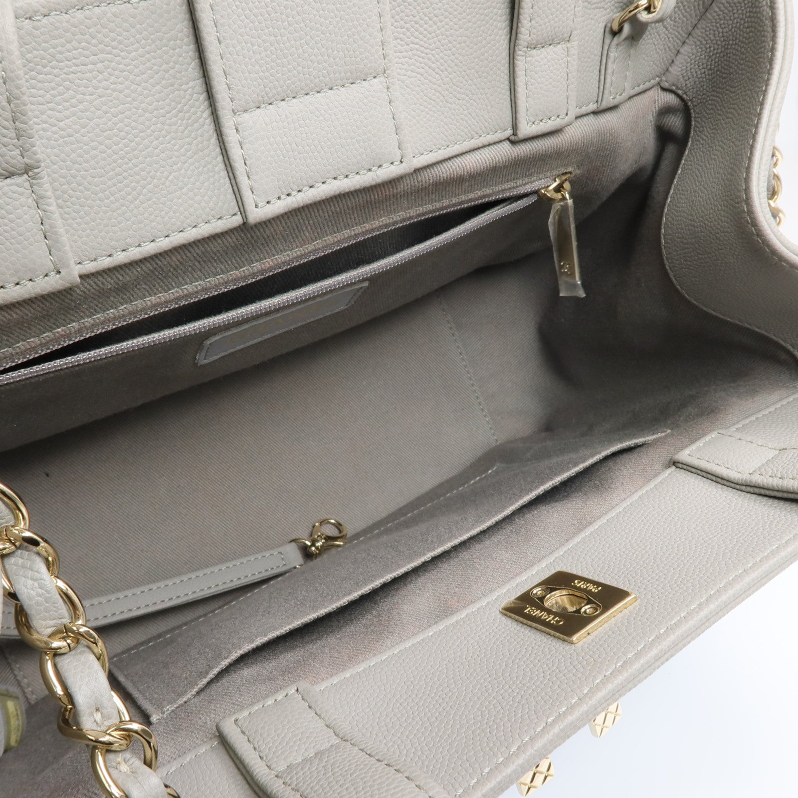 CHANEL 牛皮皮革Business Affinity金扣手挽肩背兩用袋