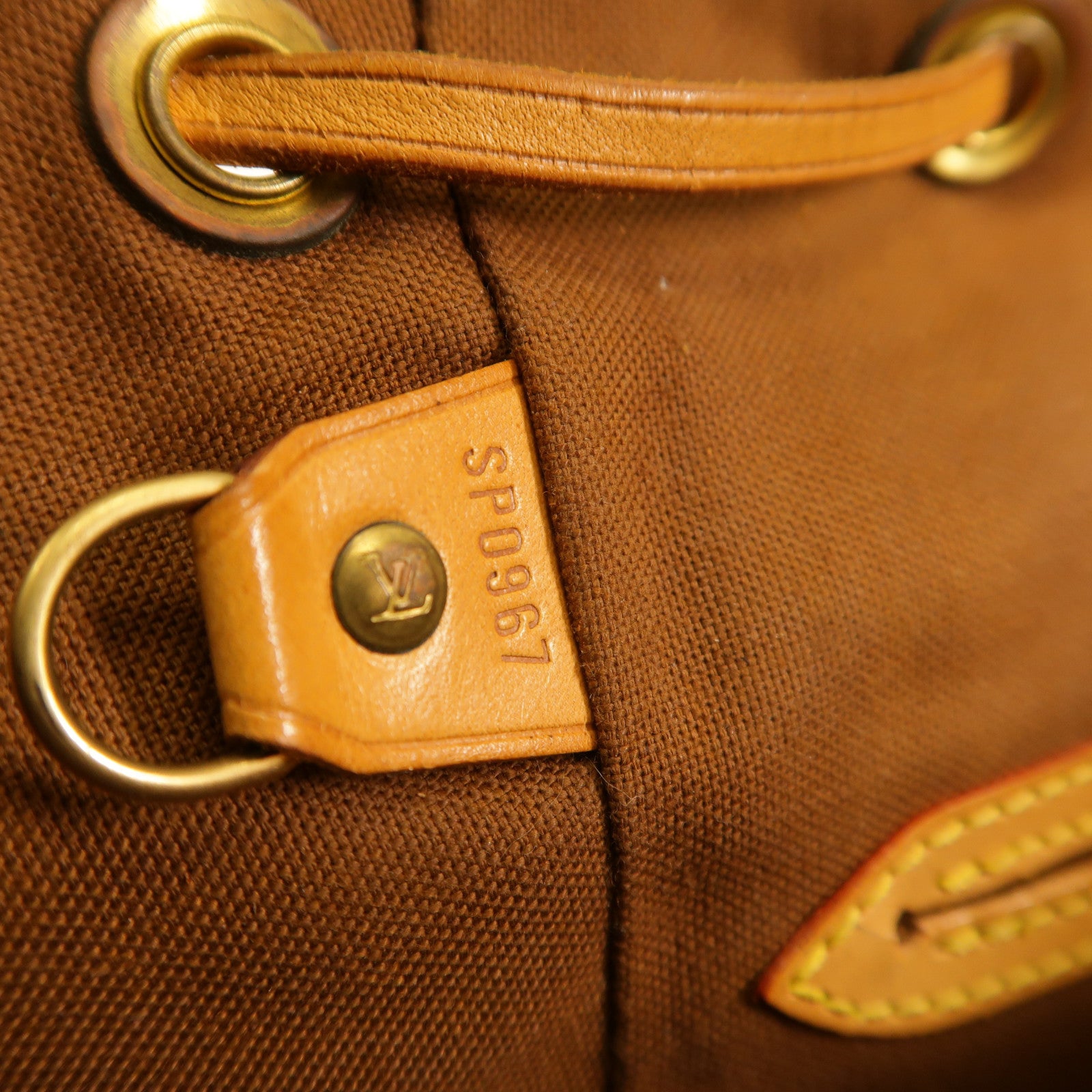 LOUIS VUITTON Monogram Montsouris MM金扣背包啡色