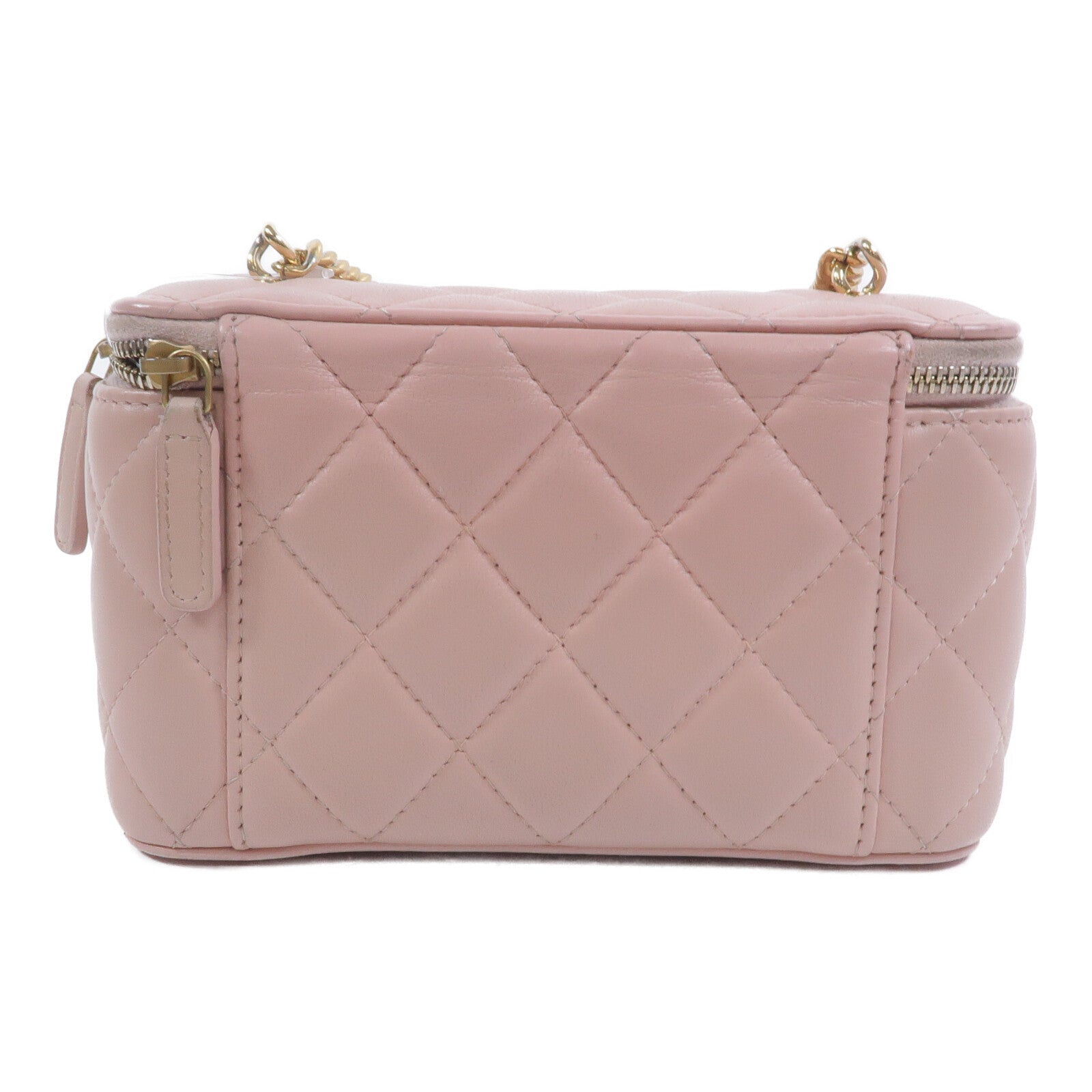 CHANEL 羊皮皮革Vanity Case鏈帶肩背袋