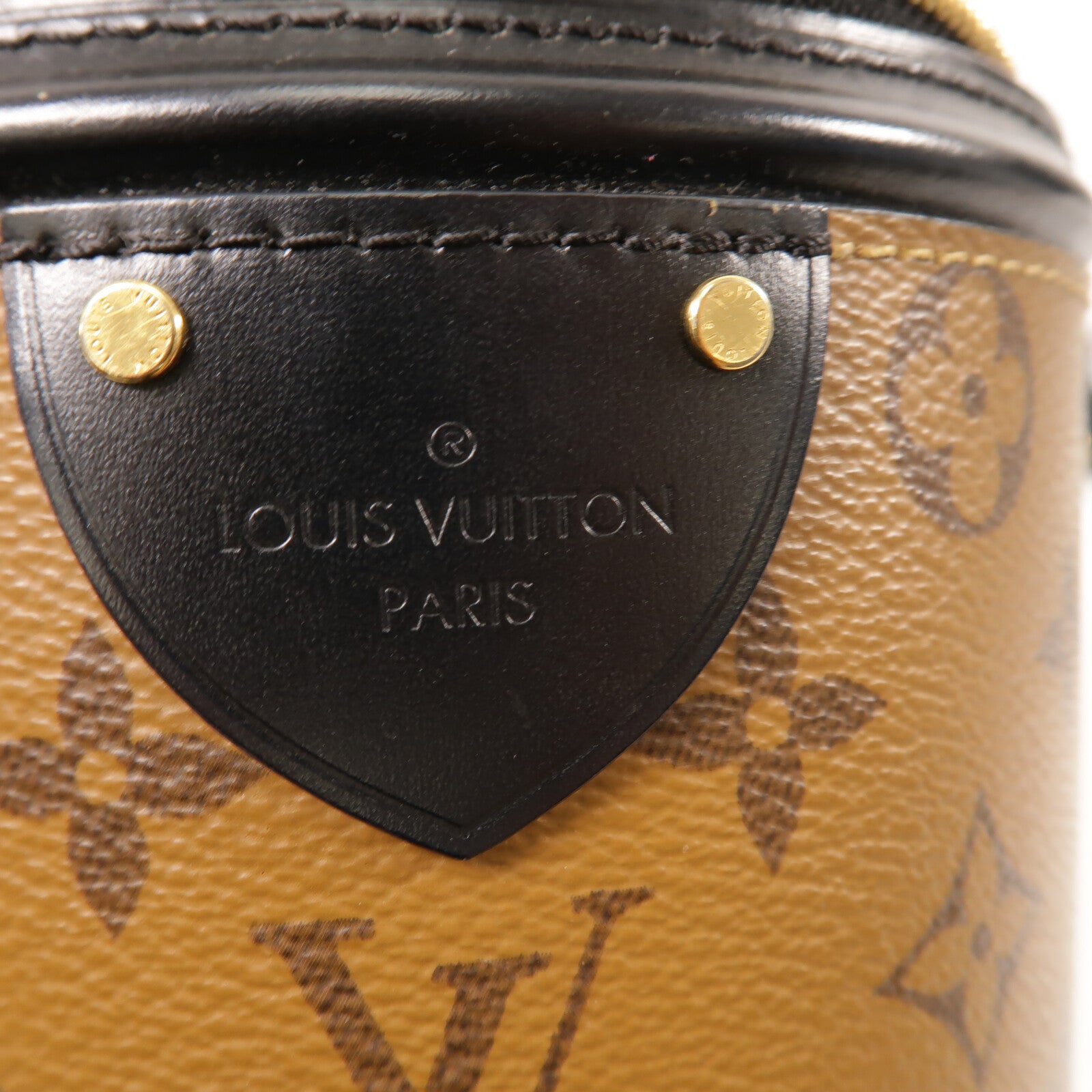 LOUIS VUITTON Monogram Reverse Cannes金扣手挽肩背兩用袋