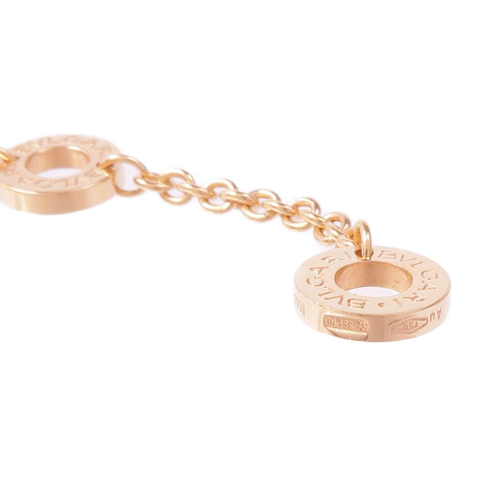 BVLGARI 18K玫瑰金Bvlgari Bvlgari Necklace Green翡翠/鑽石項鍊