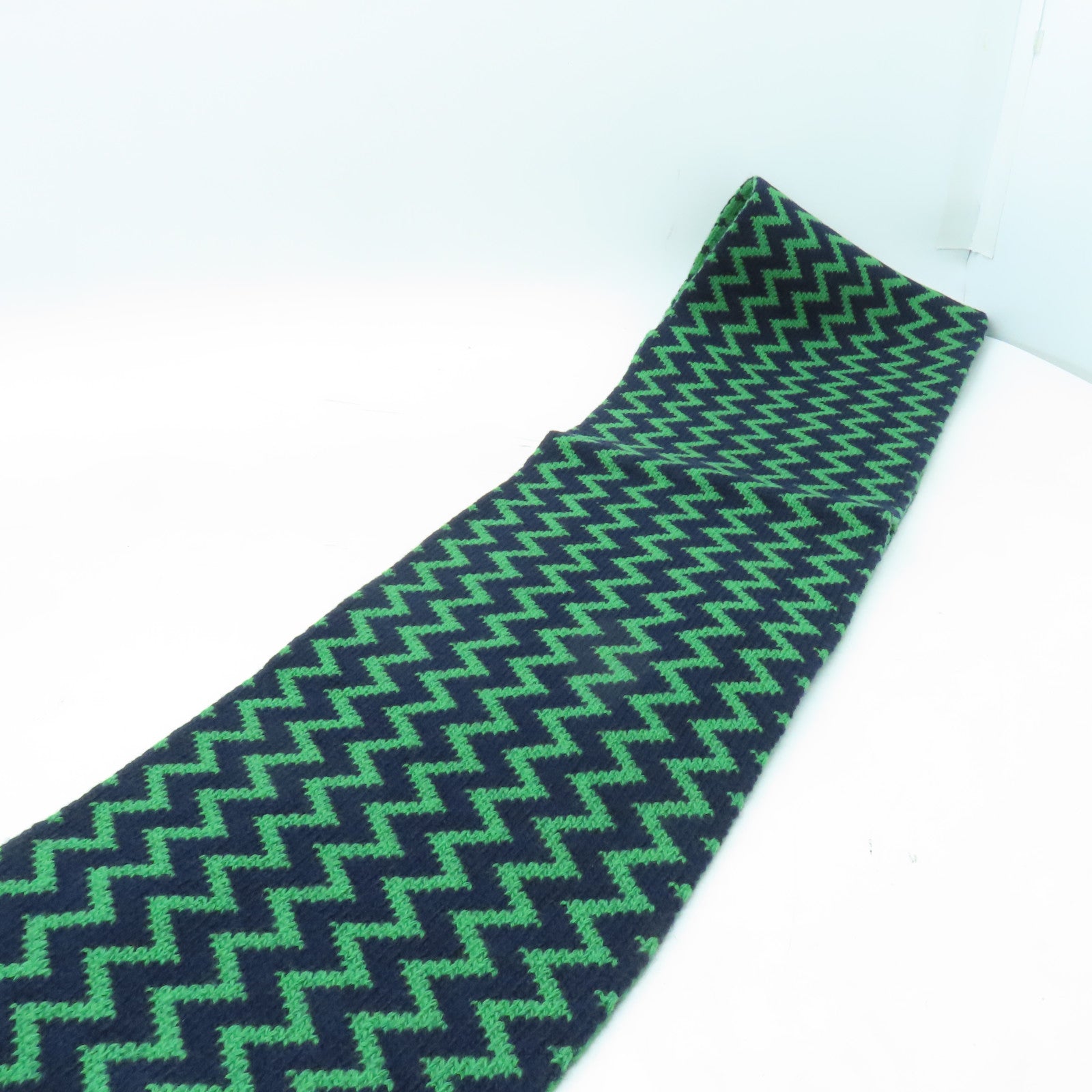GUCCI 【激減優惠】羊毛Scarf 20x180cm頸巾綠色/深藍色