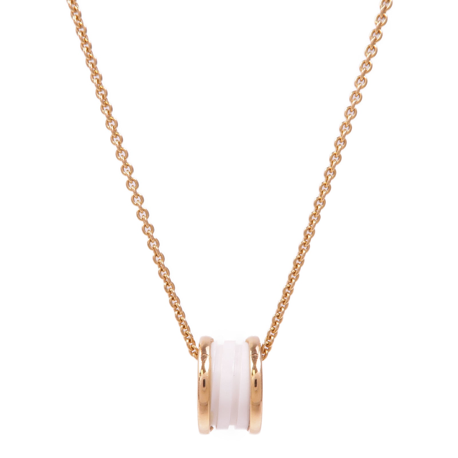 BVLGARI 18K玫瑰金/陶瓷B-Zero1 Necklace項鍊