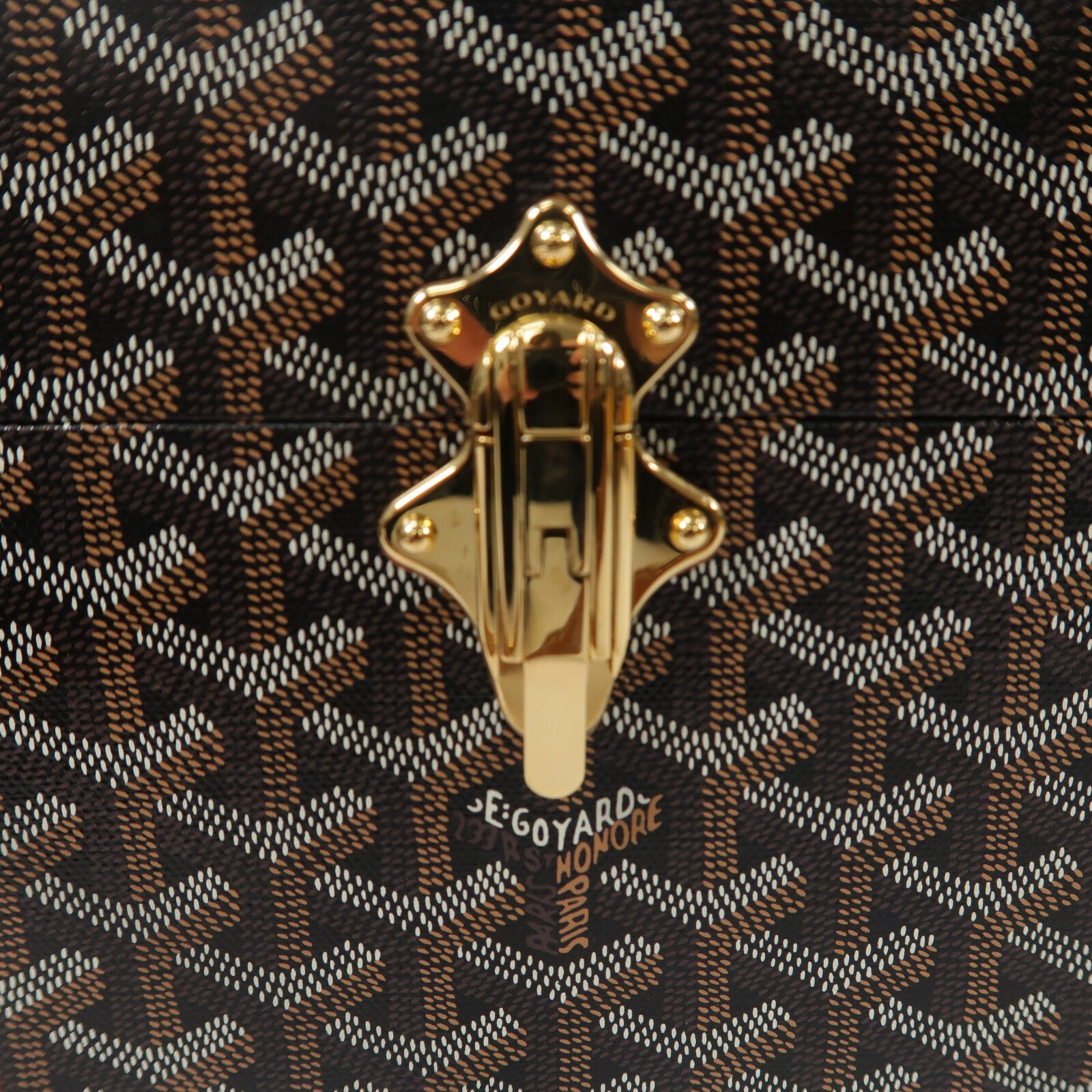 GOYARD 塗層帆布/牛皮皮革Sac Malle Cassette PM肩背袋