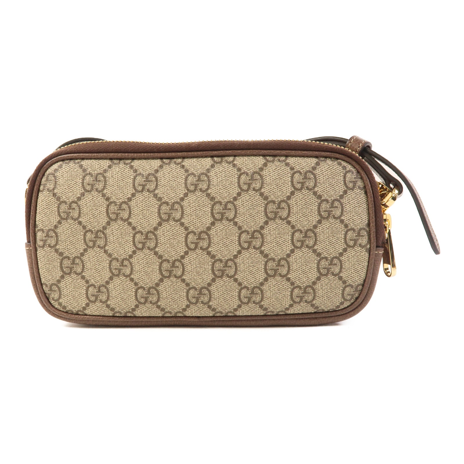 GUCCI GG GHW Ophidia Mini Bag Shoulder Bag 546597 PVC Coated Canvas Brown