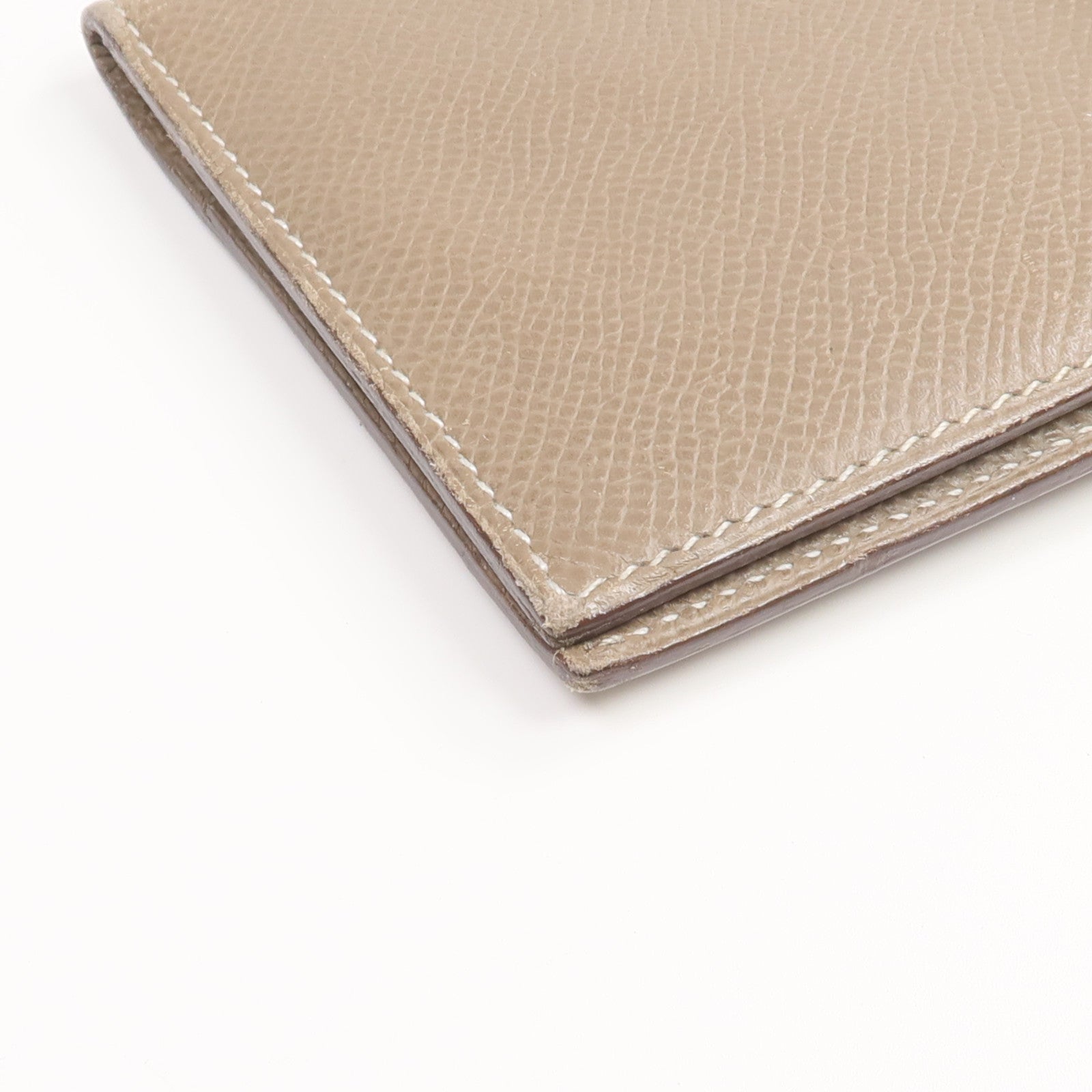 HERMES 【激減優惠】Epsom皮革Bearn Long Wallet銀扣長錢包Etoupe