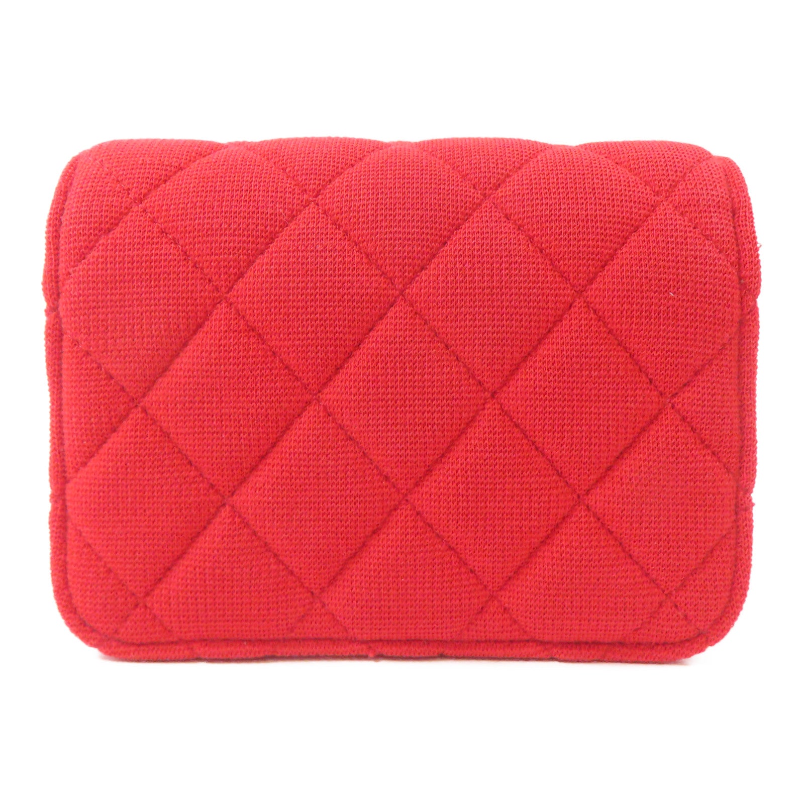CHANEL 【激減優惠】菱格布料Chain Shoulder Bag金扣鏈帶肩背袋紅色