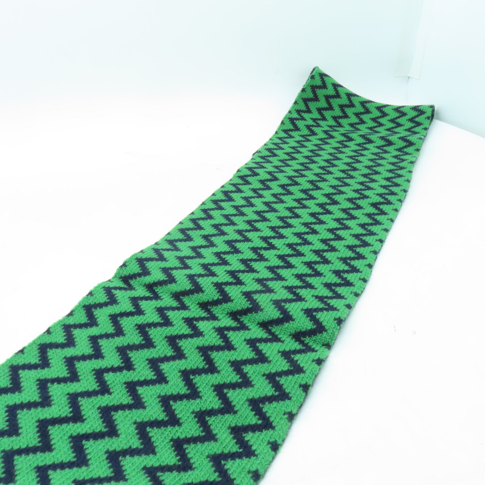 GUCCI 【激減優惠】羊毛Scarf 20x180cm頸巾綠色/深藍色
