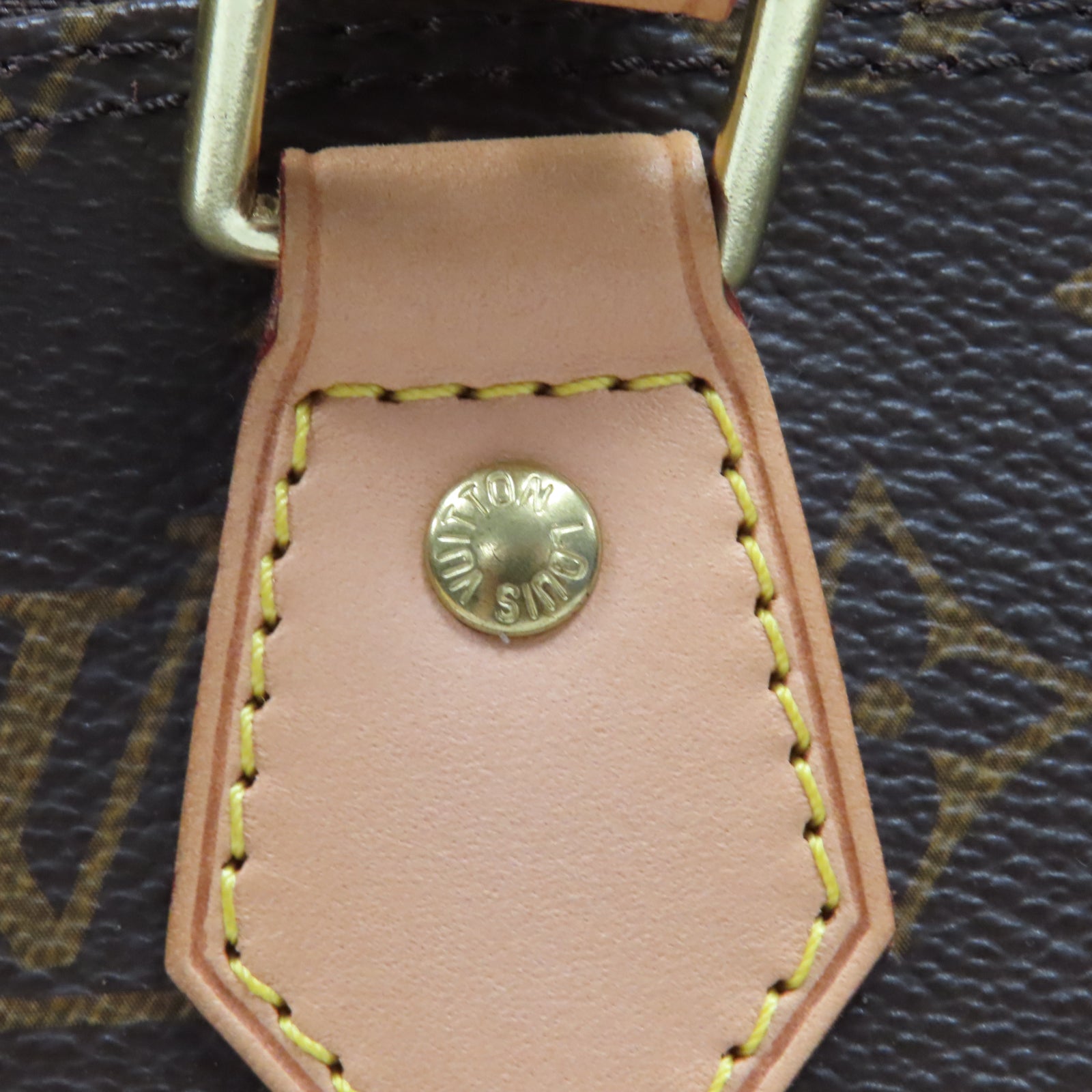 LOUIS VUITTON Monogram Alma金扣手挽袋啡色