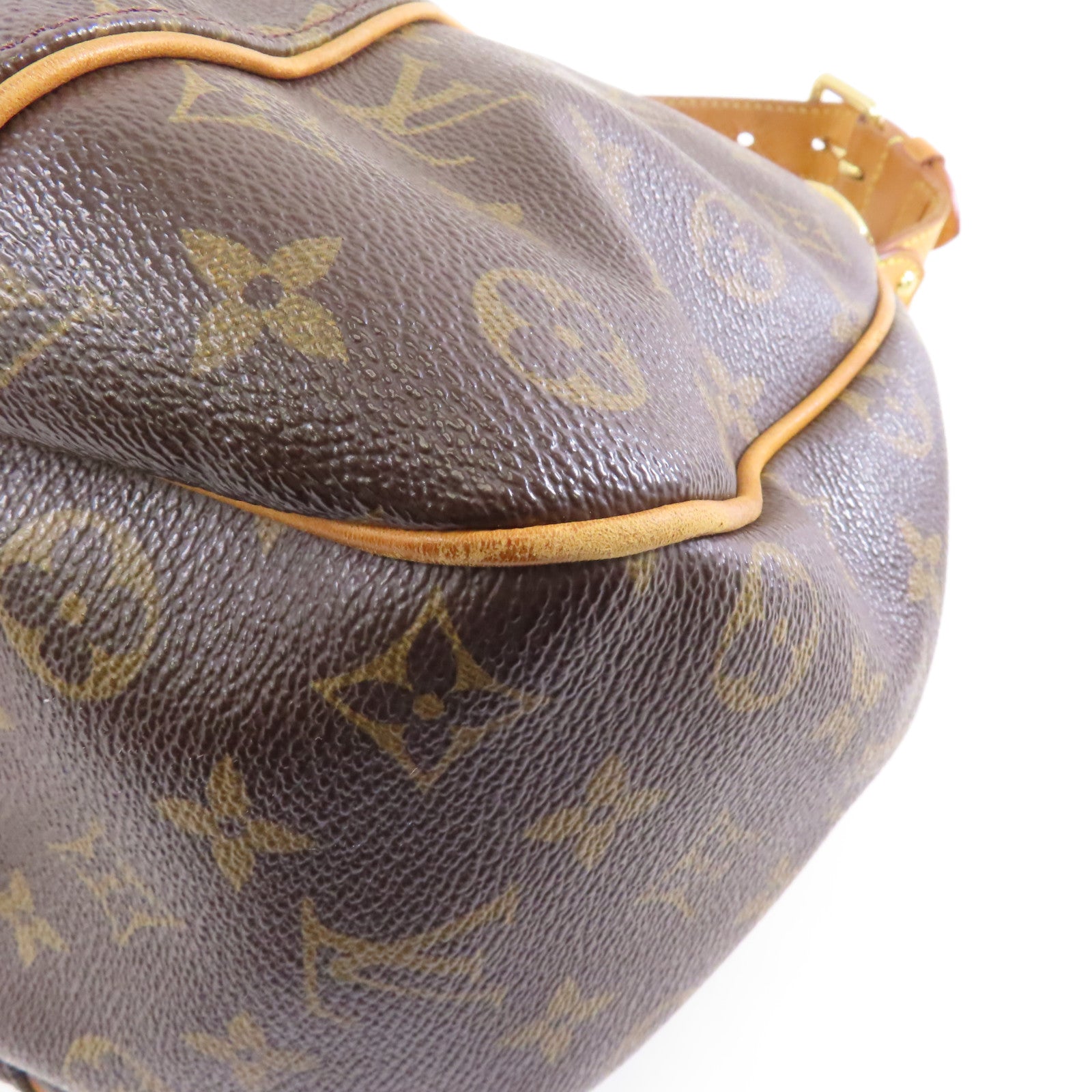 LOUIS VUITTON Monogram Galliera PM金扣肩背袋棕色