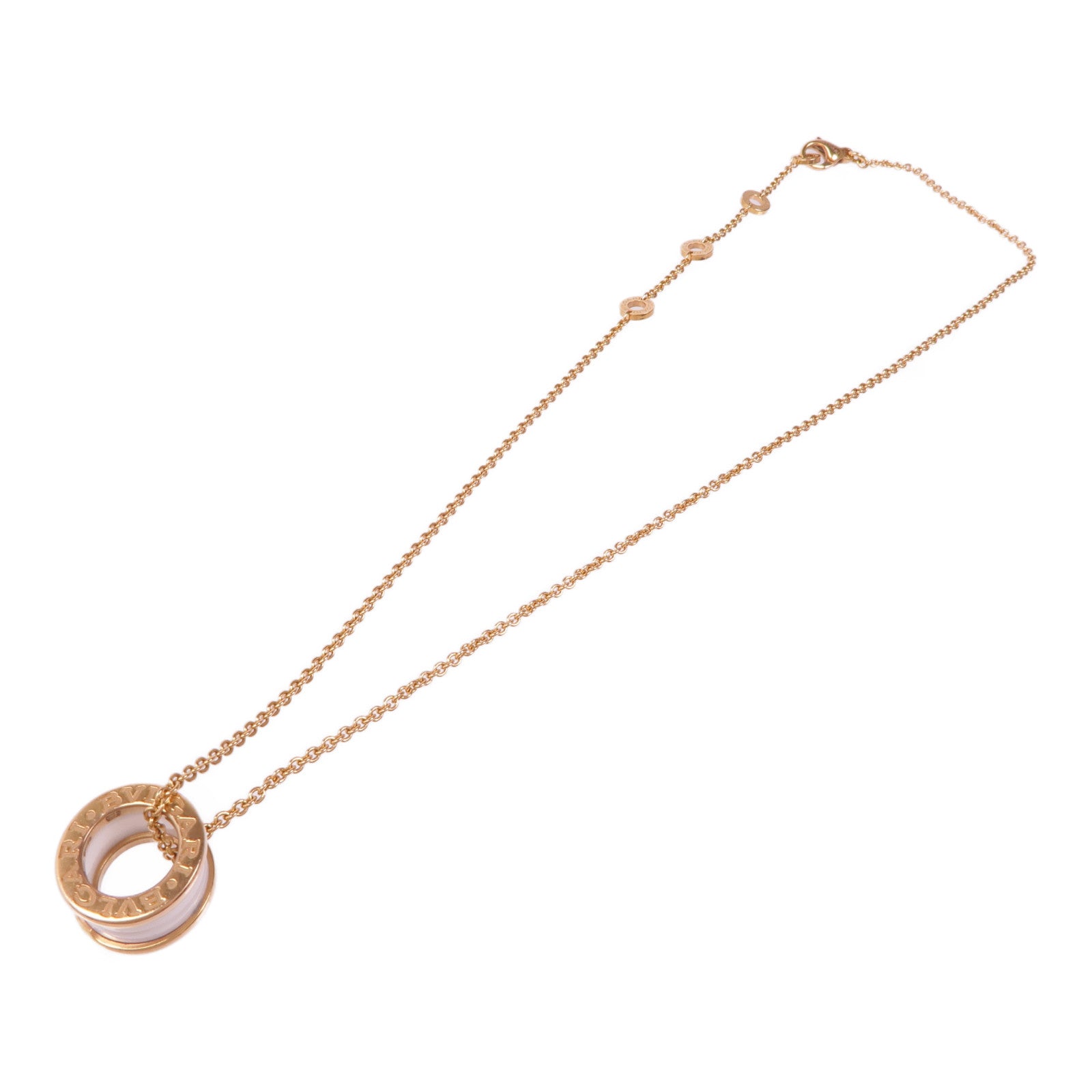 BVLGARI 18K玫瑰金/陶瓷B-Zero1 Necklace項鍊