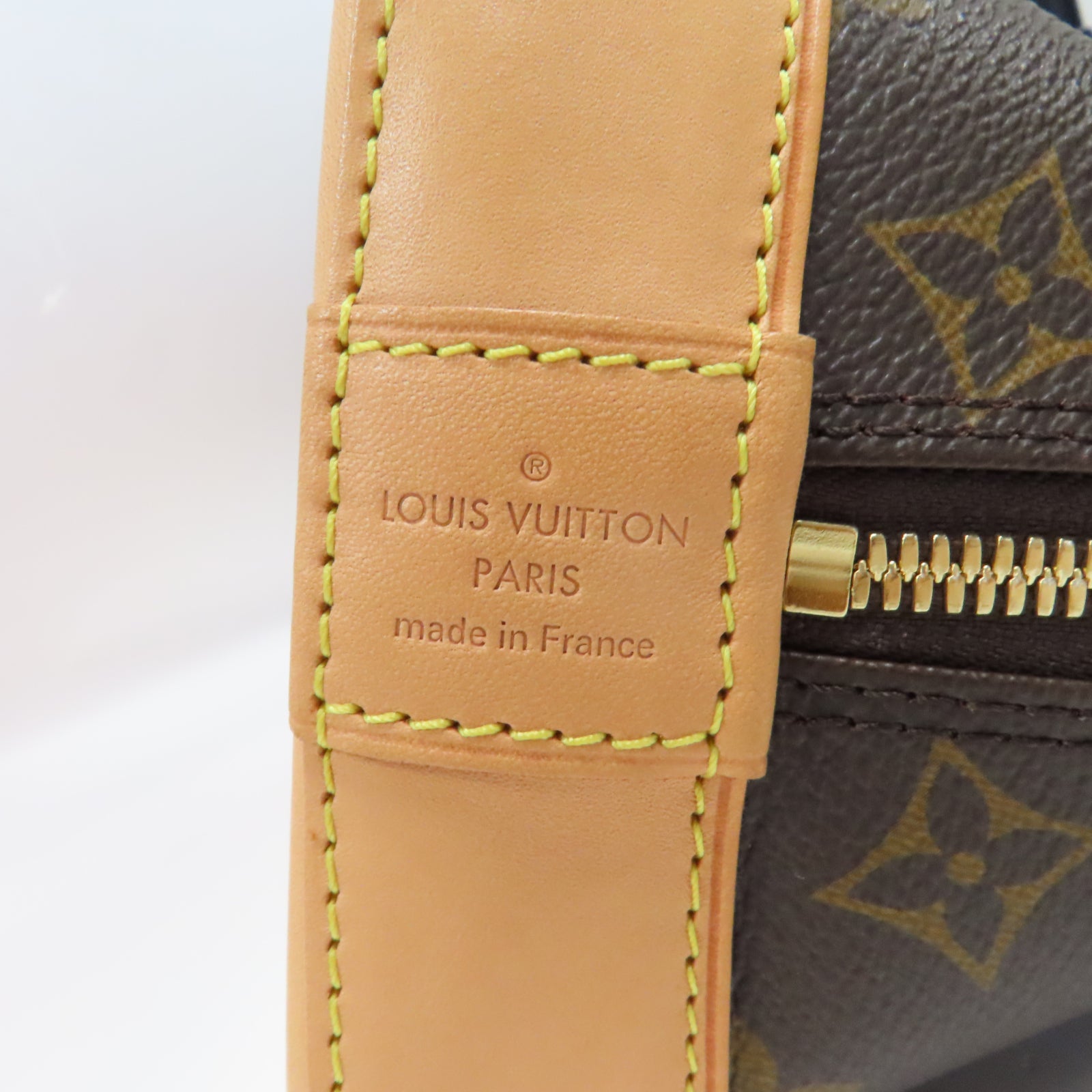 LOUIS VUITTON Monogram Alma金扣手挽袋啡色