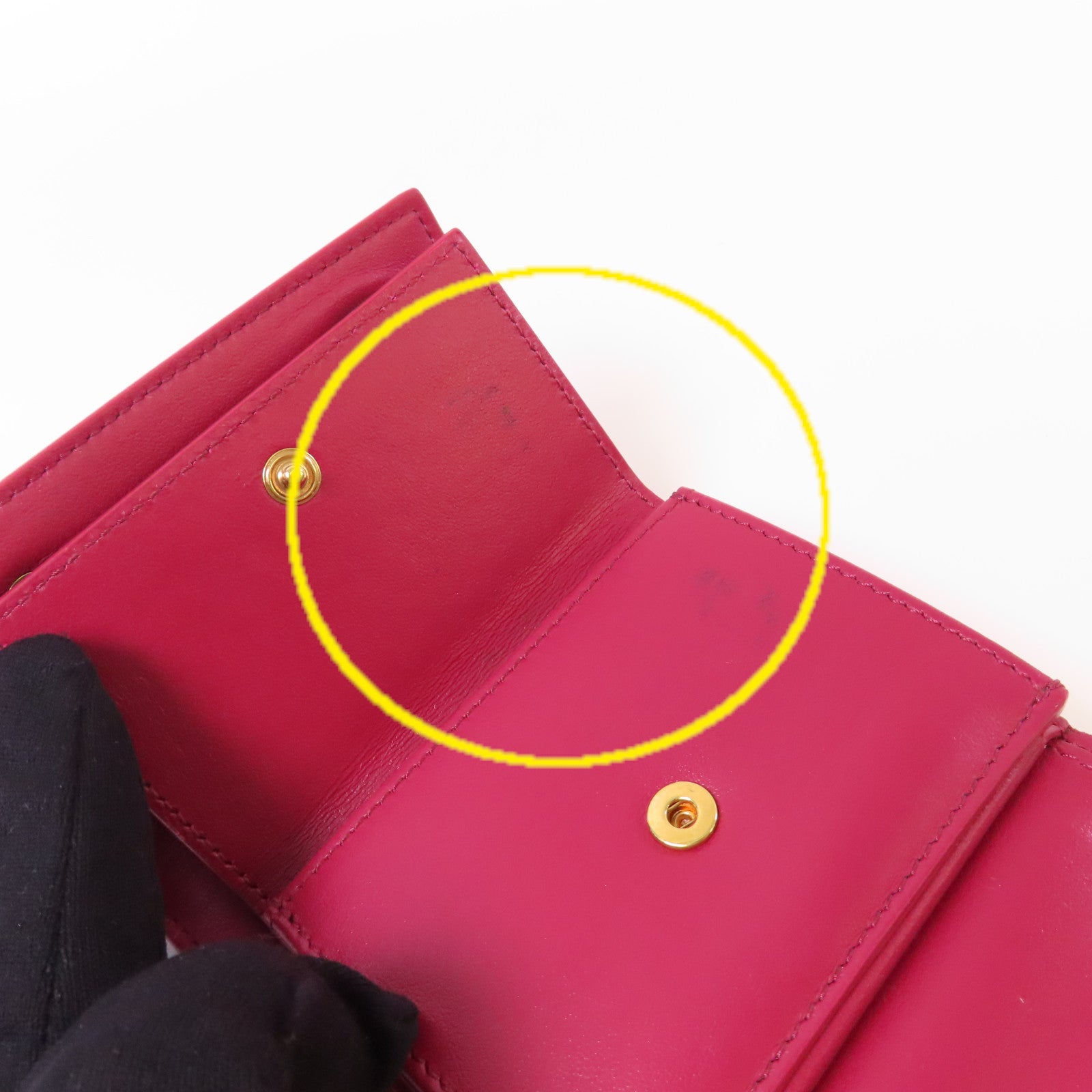 CELINE 【激減優惠】牛皮皮革Short Wallet短錢包酒紅色